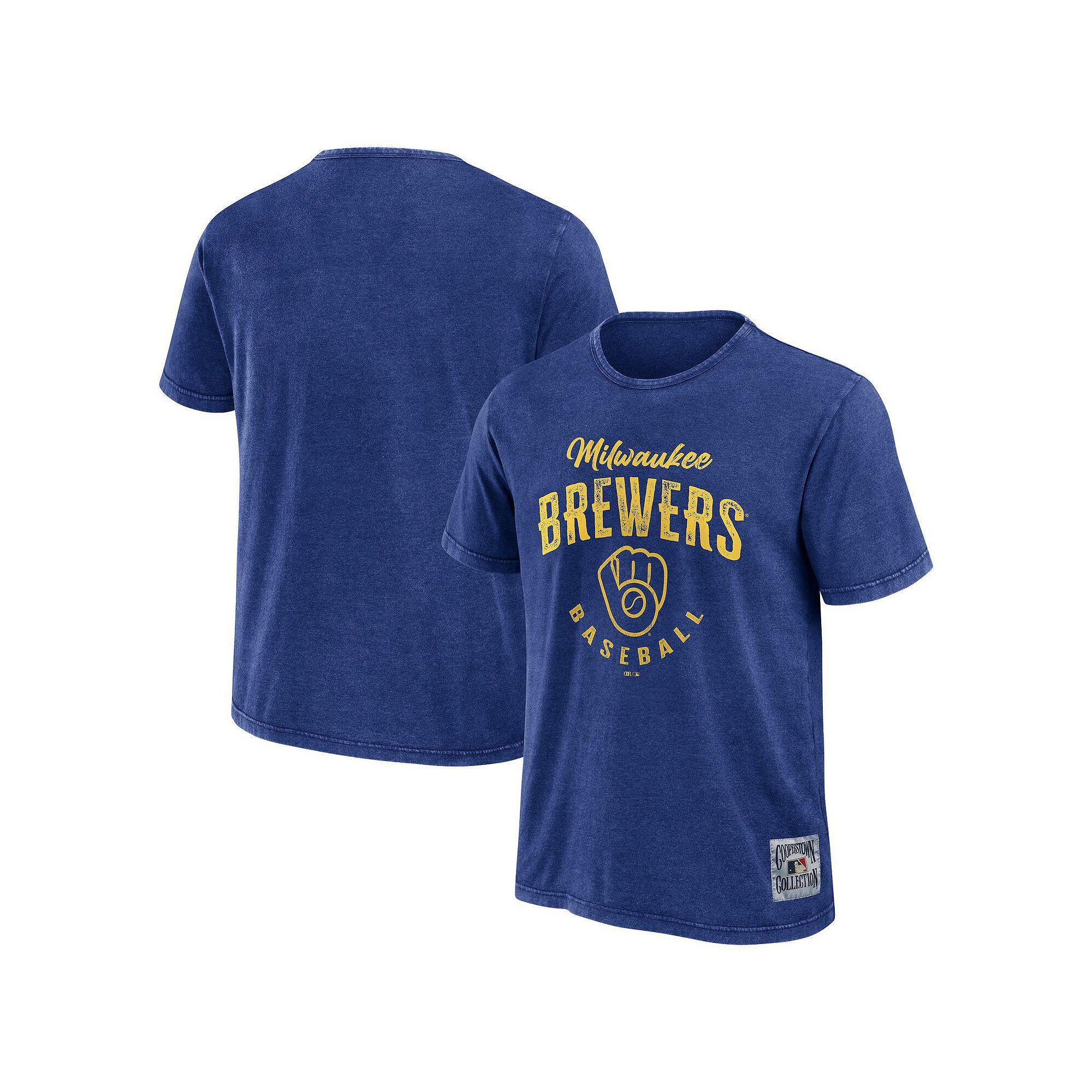 Mens Darius Rucker Collection by Fanatics Royal Milwaukee Brewers Cooperstown Collection Washed T-Shirt Product Image