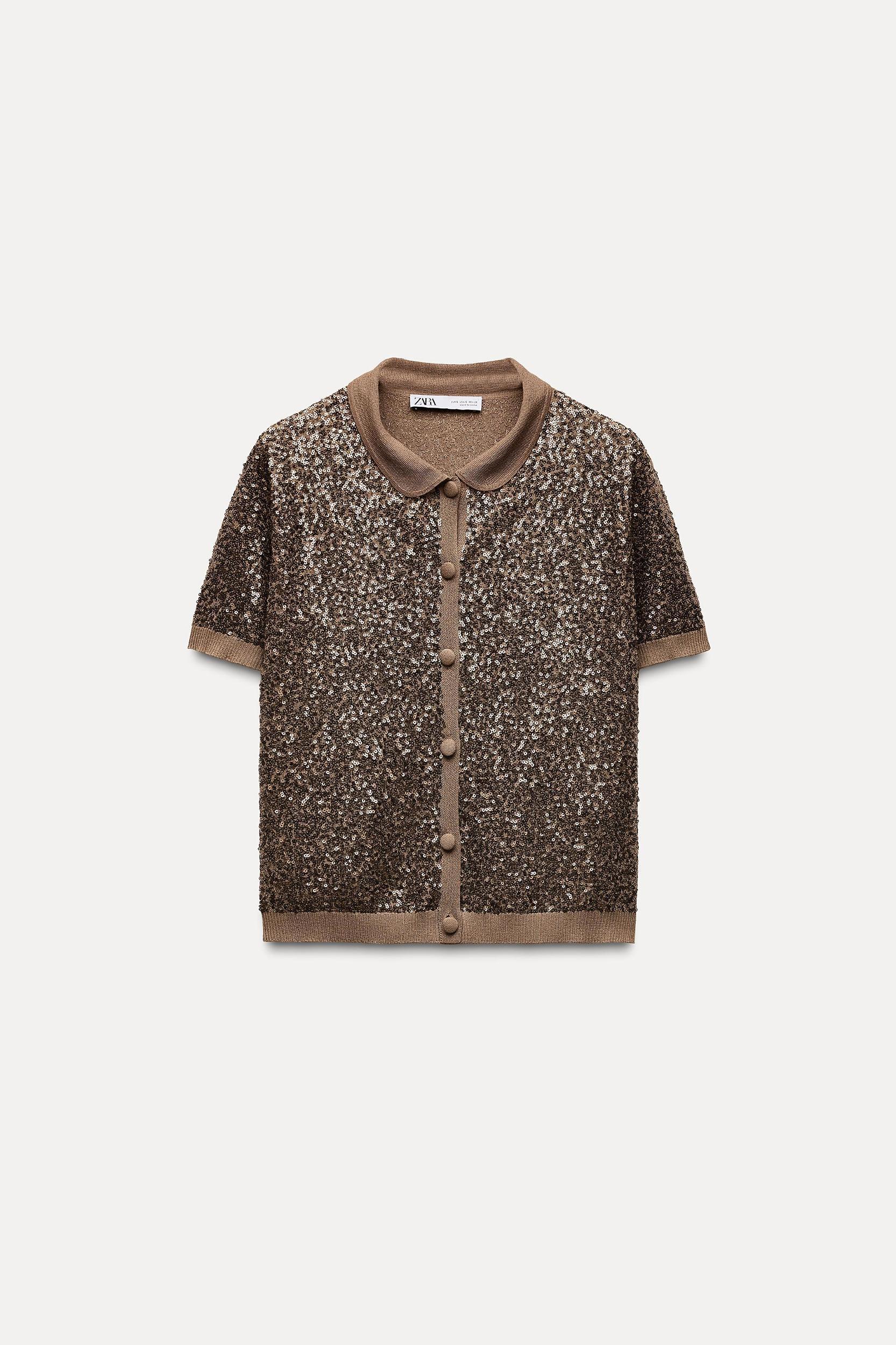 SEQUIN KNIT TOP Product Image