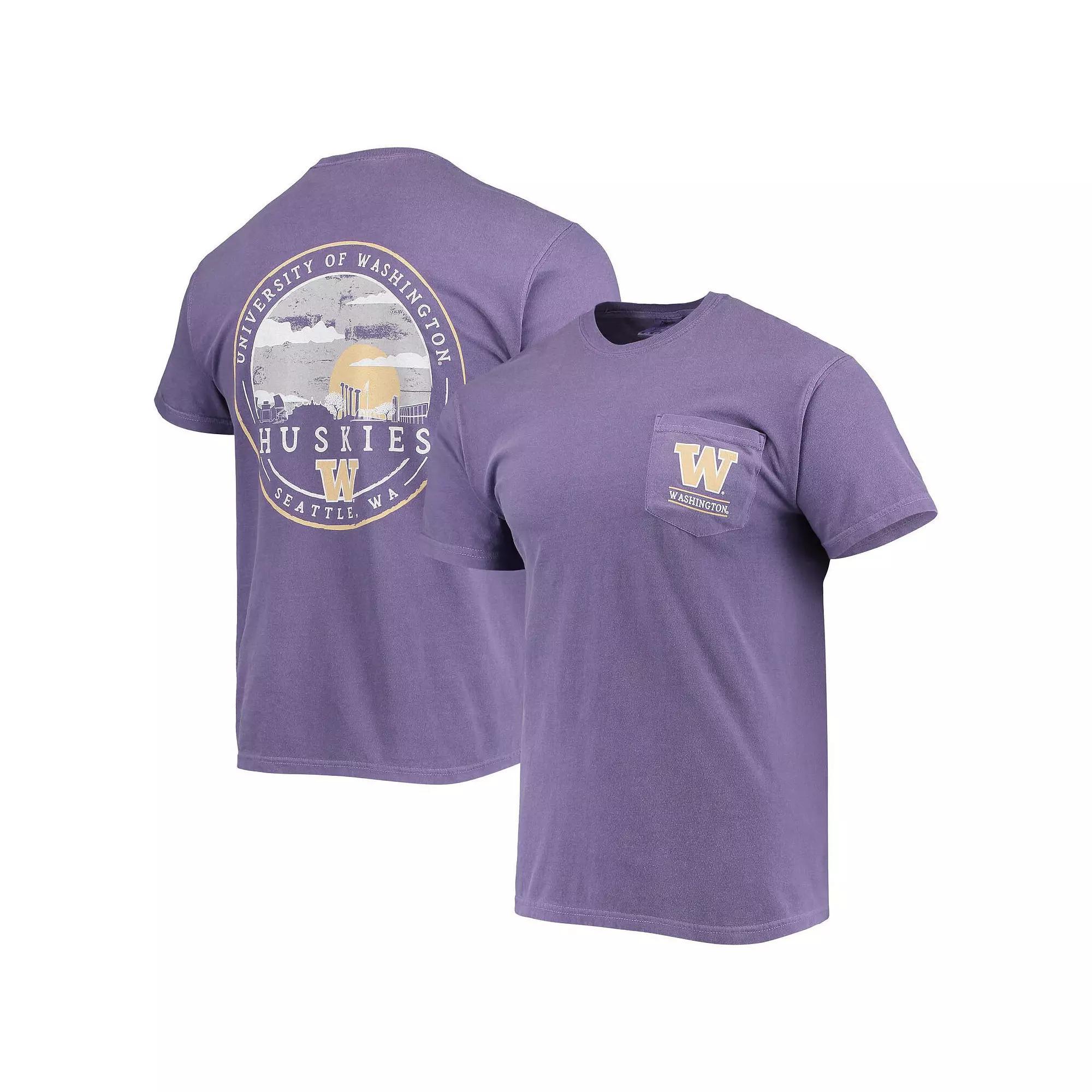 Men's Purple Washington Huskies Circle Campus Scene T-Shirt, Size: Large Product Image