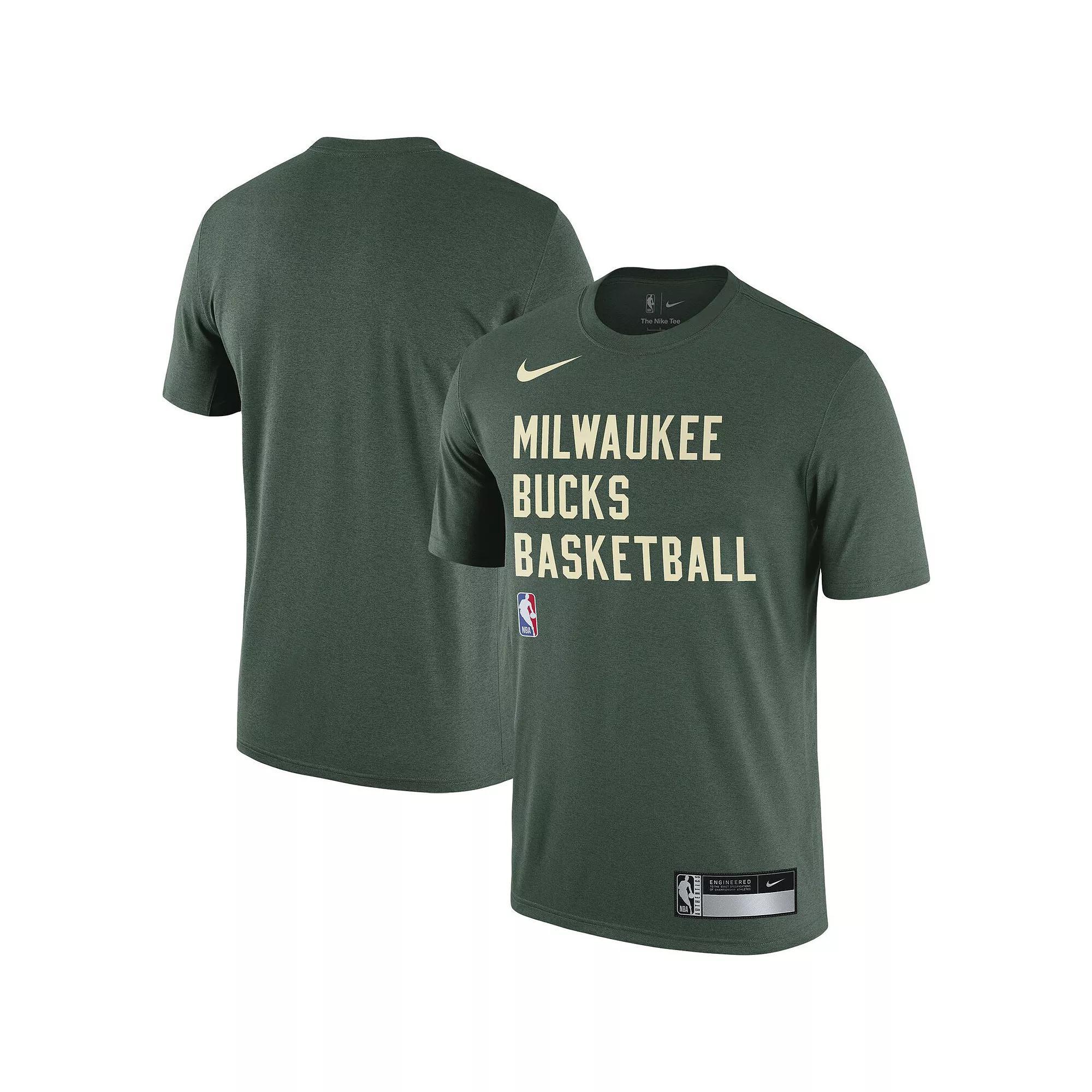 Mens Nike Hunter Green Milwaukee Bucks 2023/24 Sideline Legend Performance Practice T-Shirt Product Image