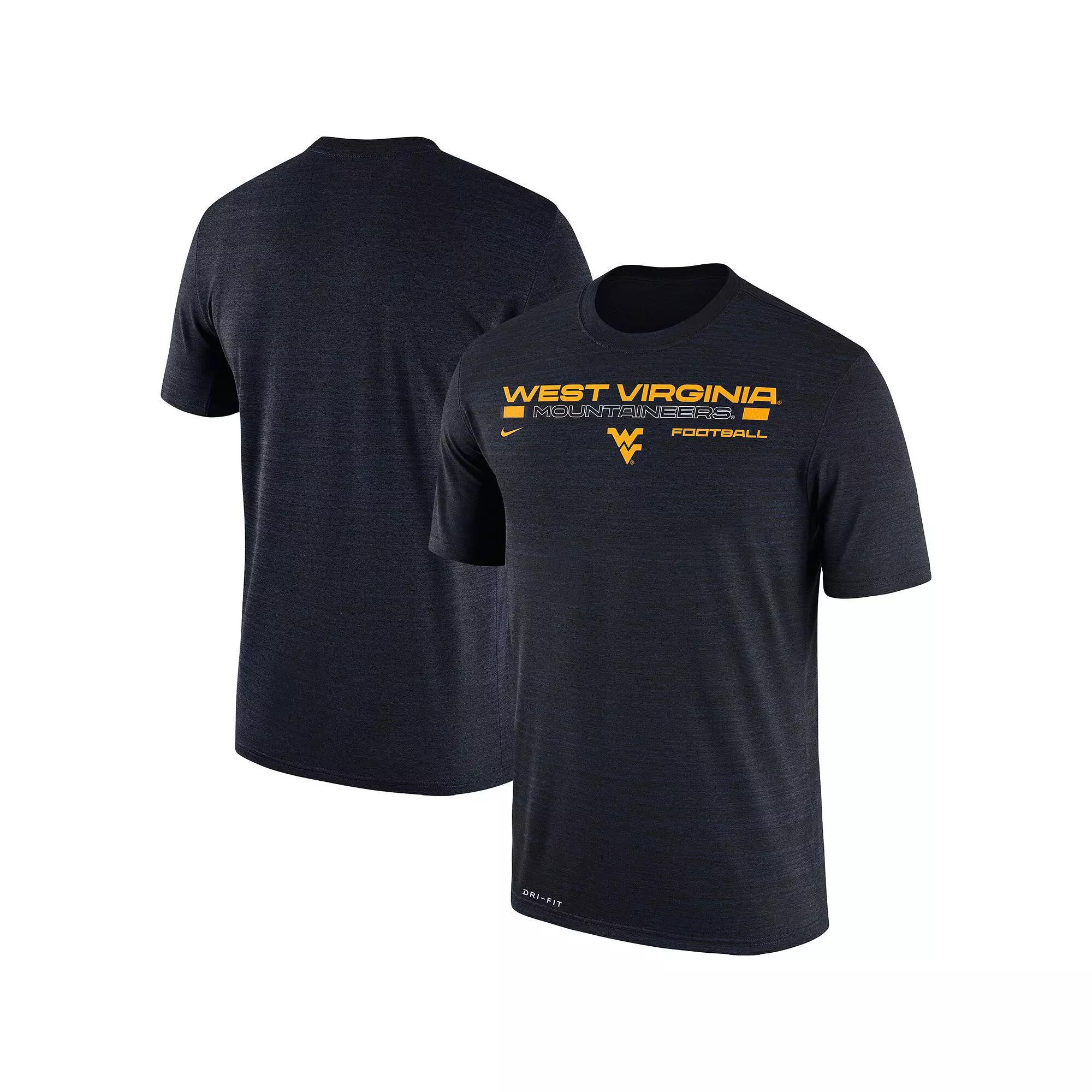 Mens Nike Navy West Virginia Mountaineers Team Velocity Legend Performance T-Shirt WVU Blue Product Image
