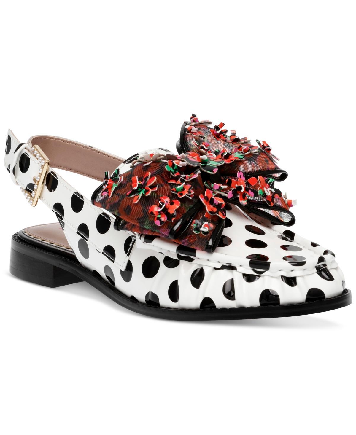 Betsey Johnson Womens Breyer Beaded Slingback Loafers Product Image