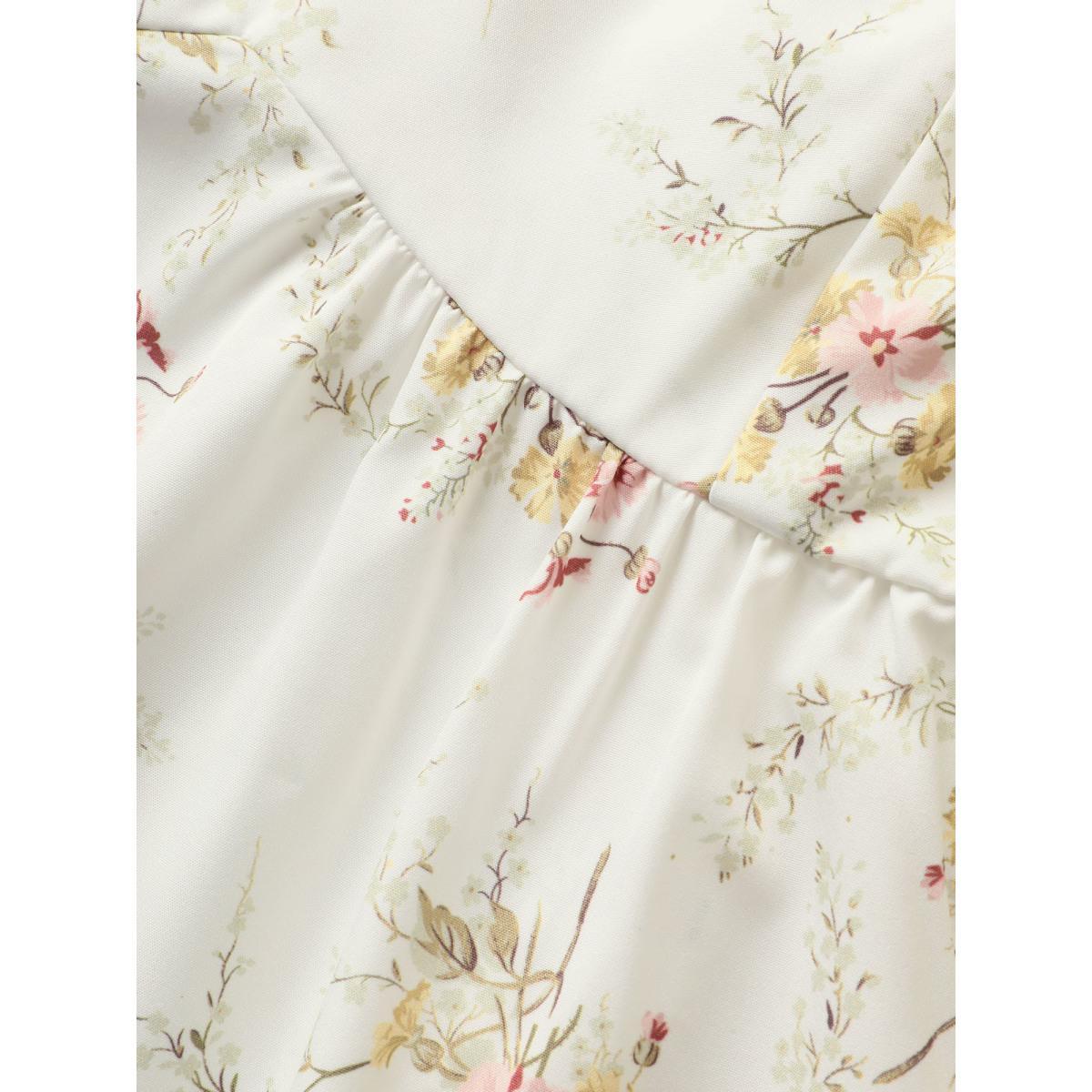 Plus Size V Neck Floral Print Adjustable Straps Cami Top Women Originalwhite Elegant Contrast V-neck Everyday Tank Tops Camis BloomChic 18-20/2X Product Image