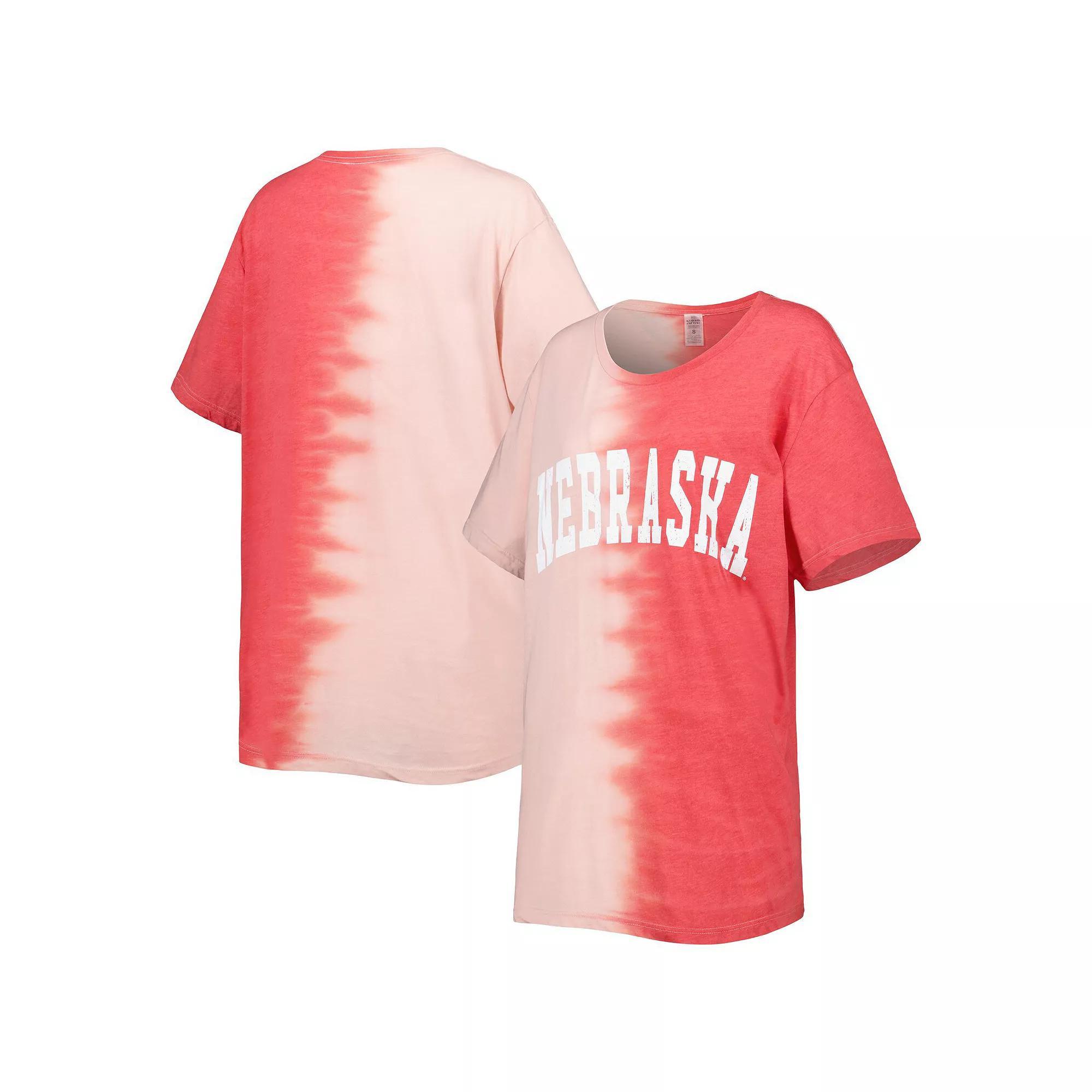 Women's Gameday Couture Scarlet Nebraska Huskers Find Your Groove Split-Dye T-Shirt, Size: Small, Red Product Image