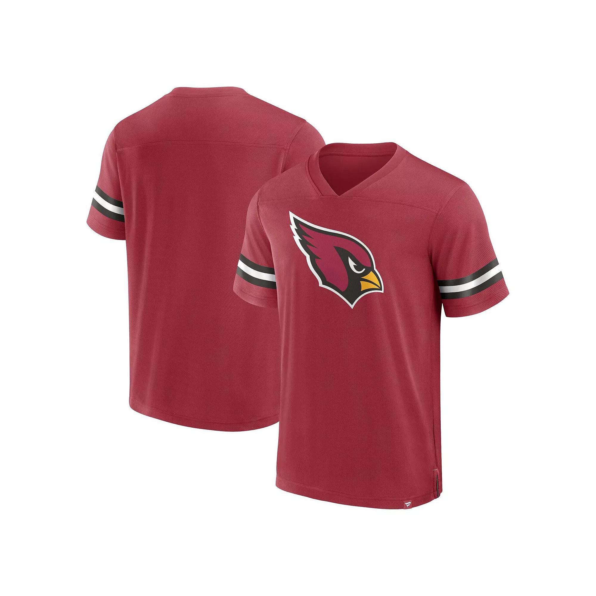 Men's Fanatics Branded  Cardinal Arizona Cardinals Jersey Tackle V-Neck T-Shirt, Size: Large, Red Product Image