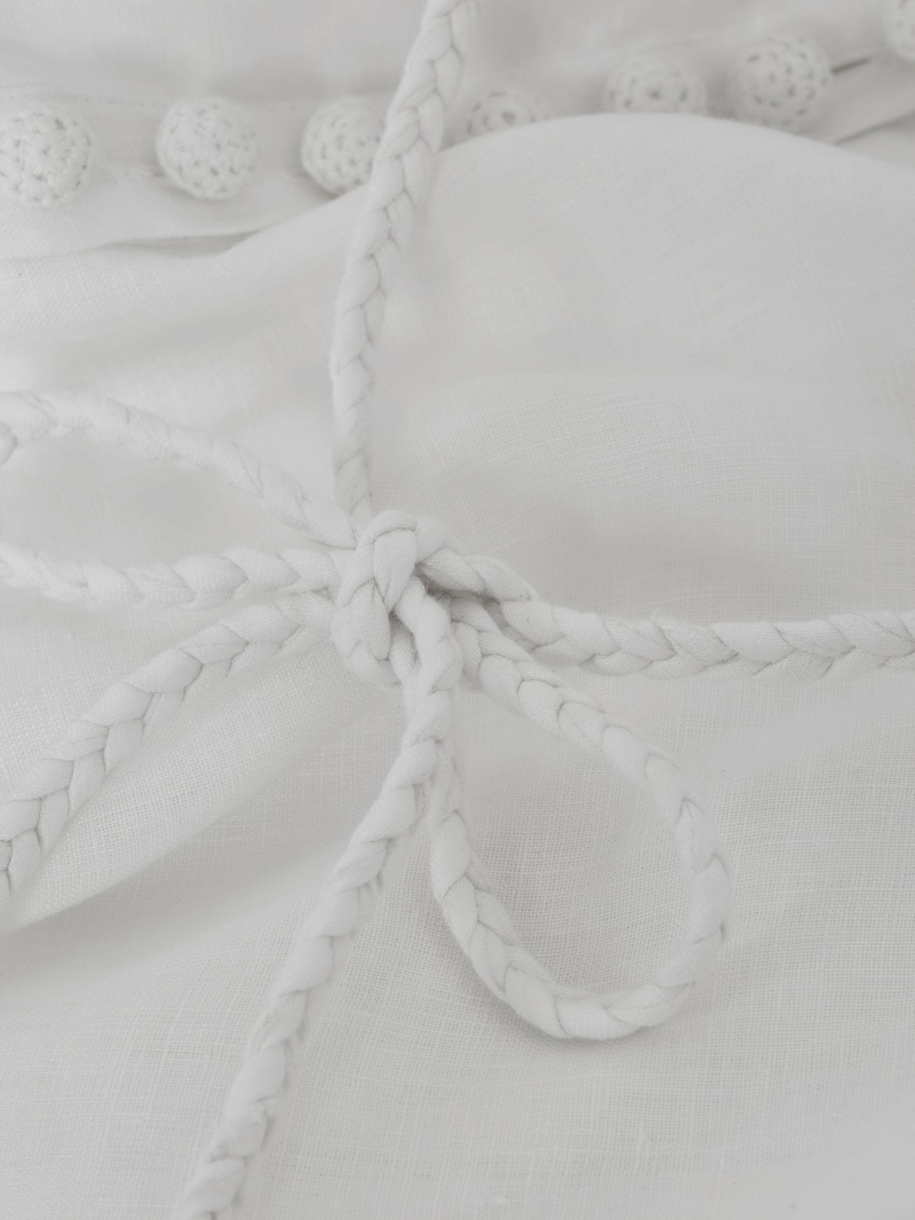 Joslin Linen Blouson Sleeve Maxi Dress in White Product Image
