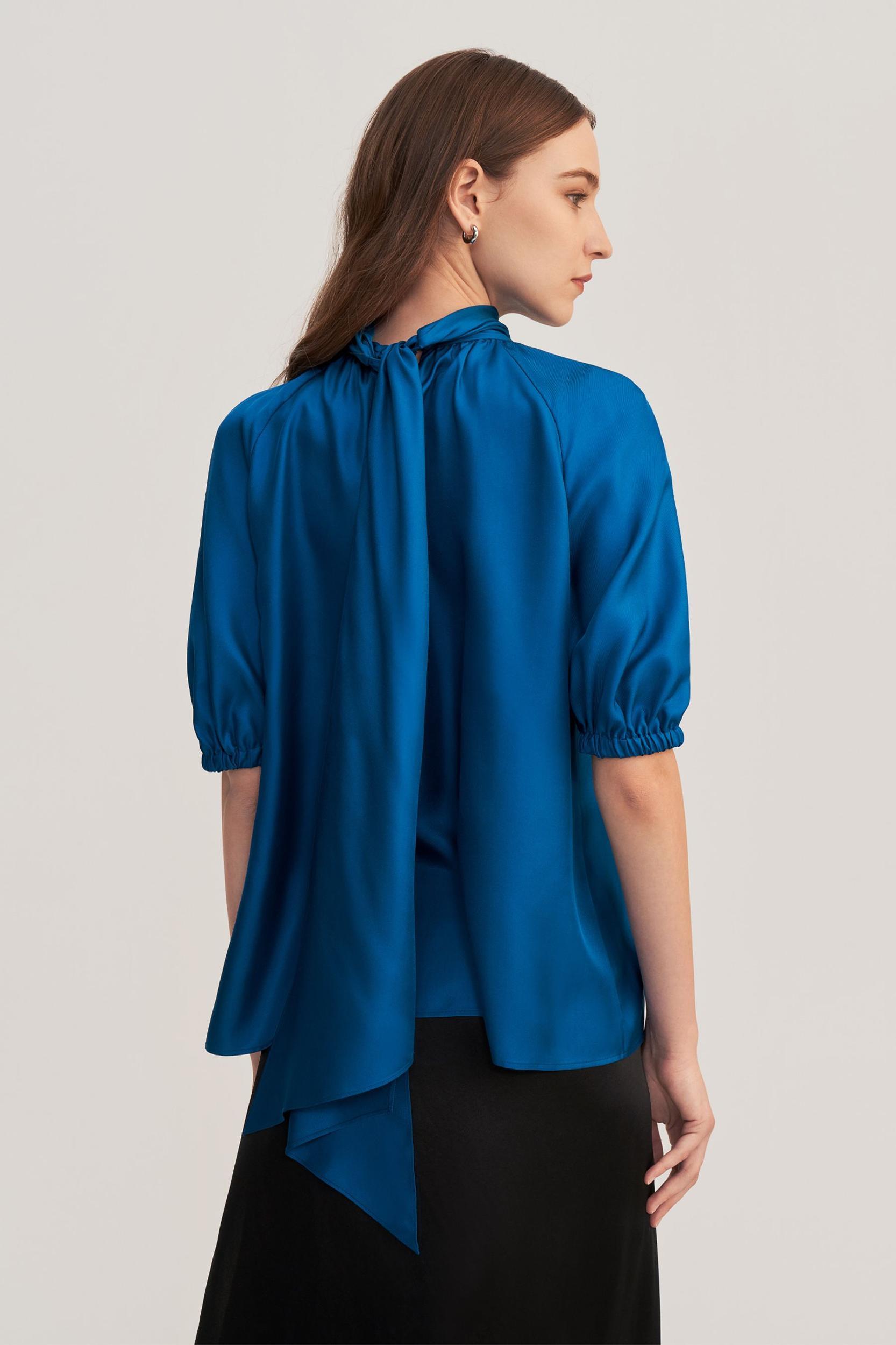 Women Ajuga Silk Twill Blouse Top Product Image