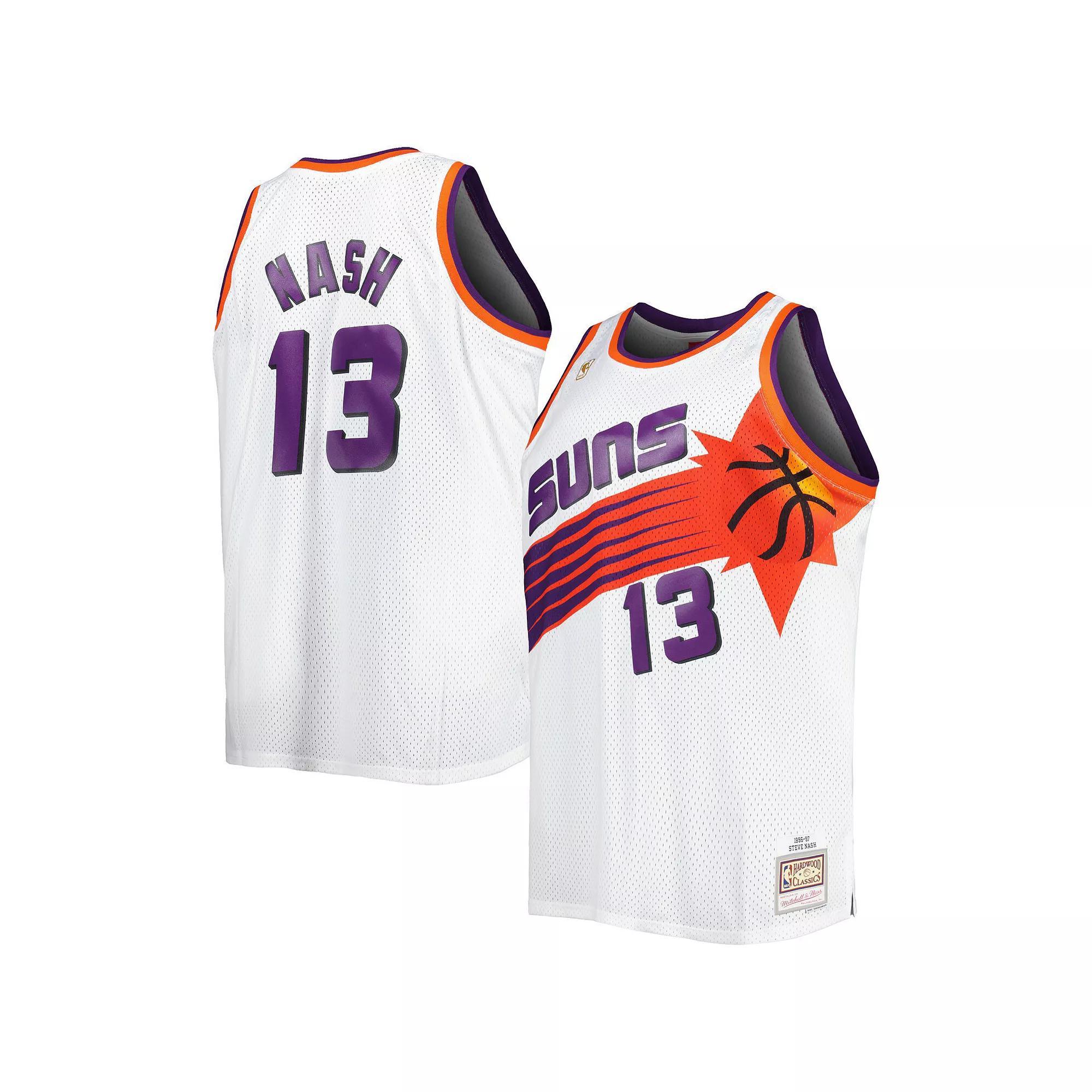 Men's Mitchell & Ness Steve Nash White Phoenix Suns Big & Tall Hardwood Classics 1996-97 Swingman Jersey, Size: 5XB, Phx White Product Image