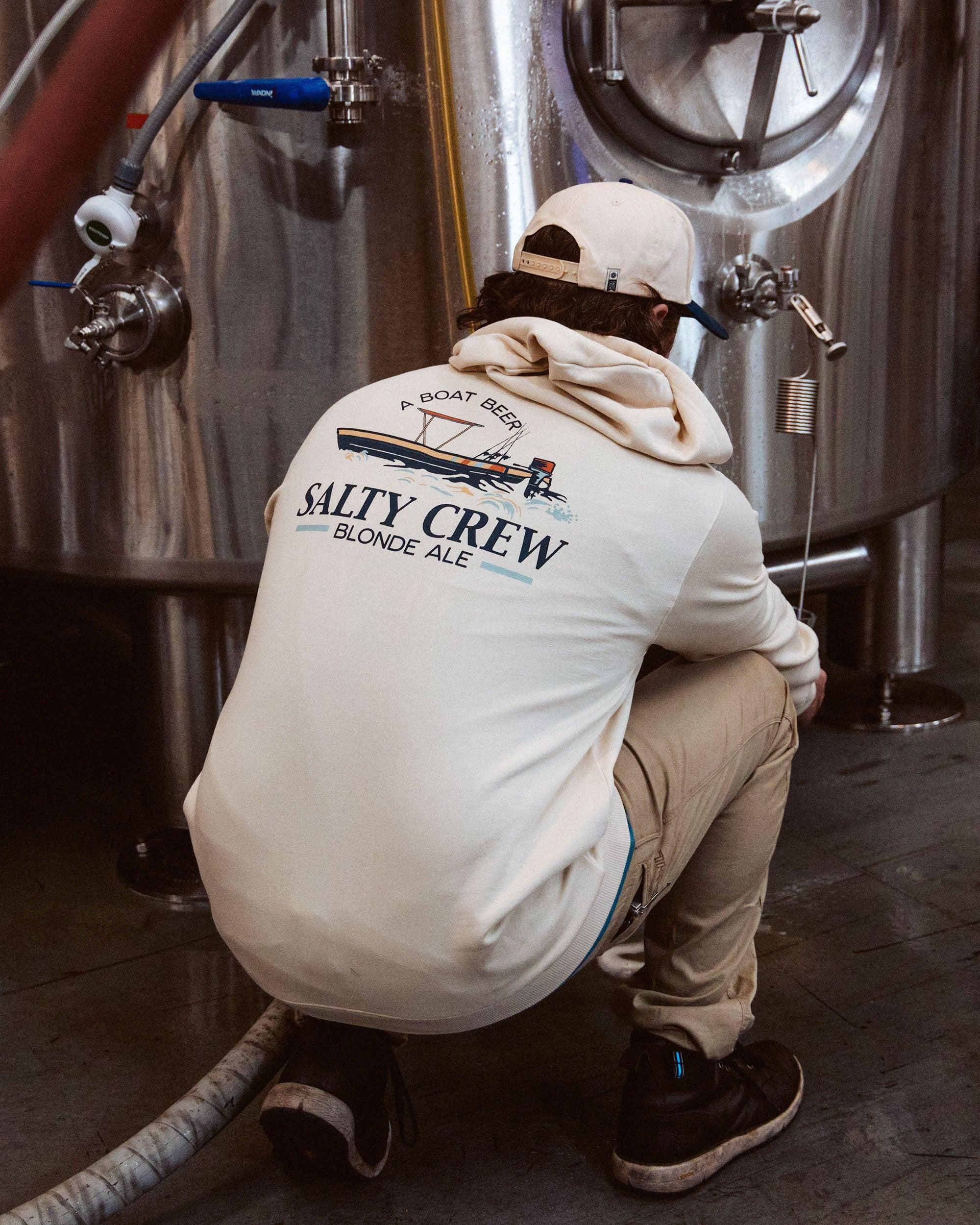 Salty Brew Fleece Hoodie - Bone Male Product Image