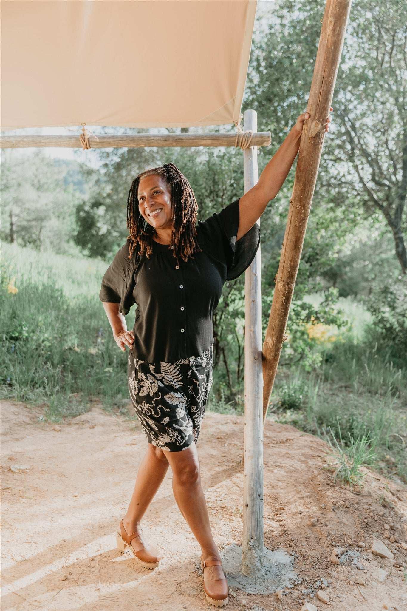 Perfect Shorts in Black Woodland Wonder Product Image