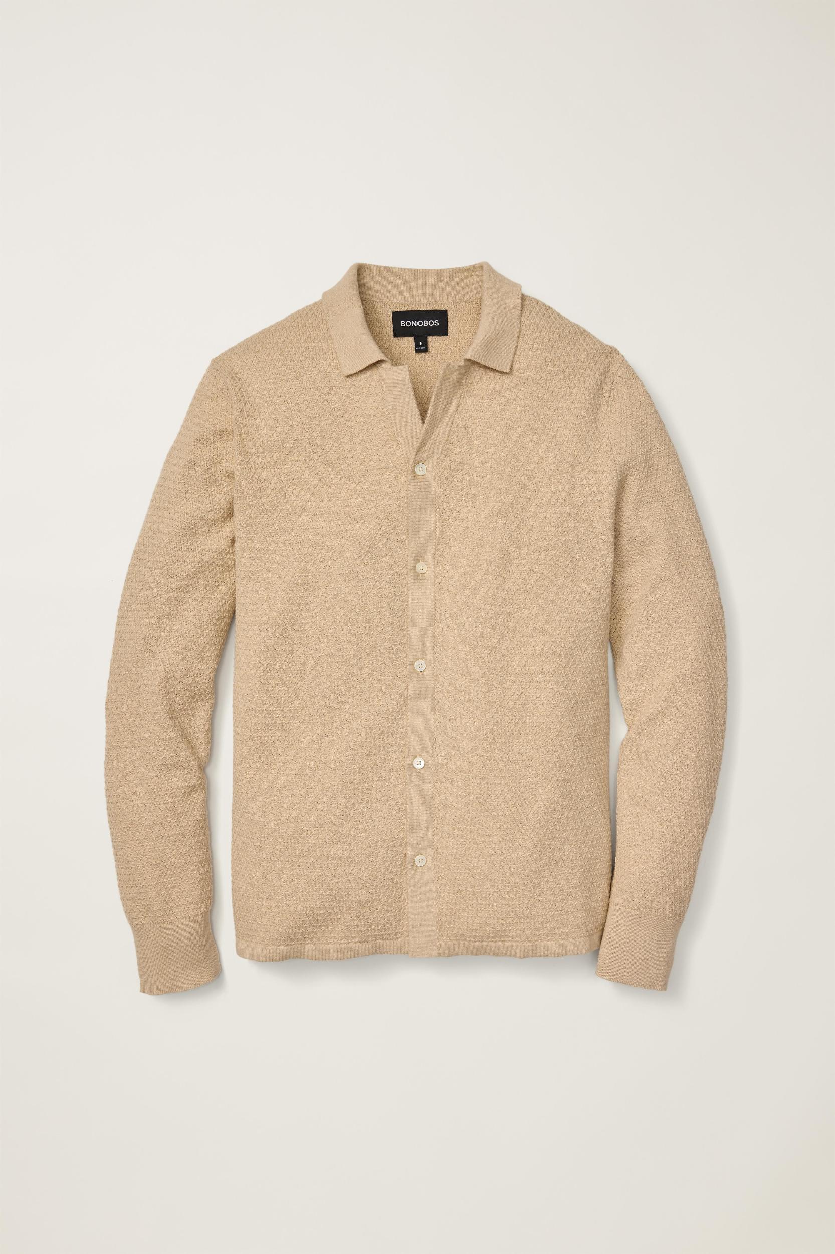 Hudson Long Sleeve Sweater Polo Product Image