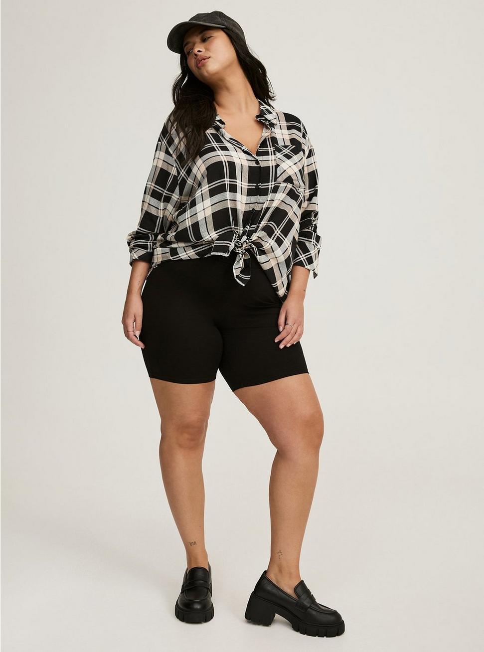 Drop Shoulder Button-Front Shirt Product Image