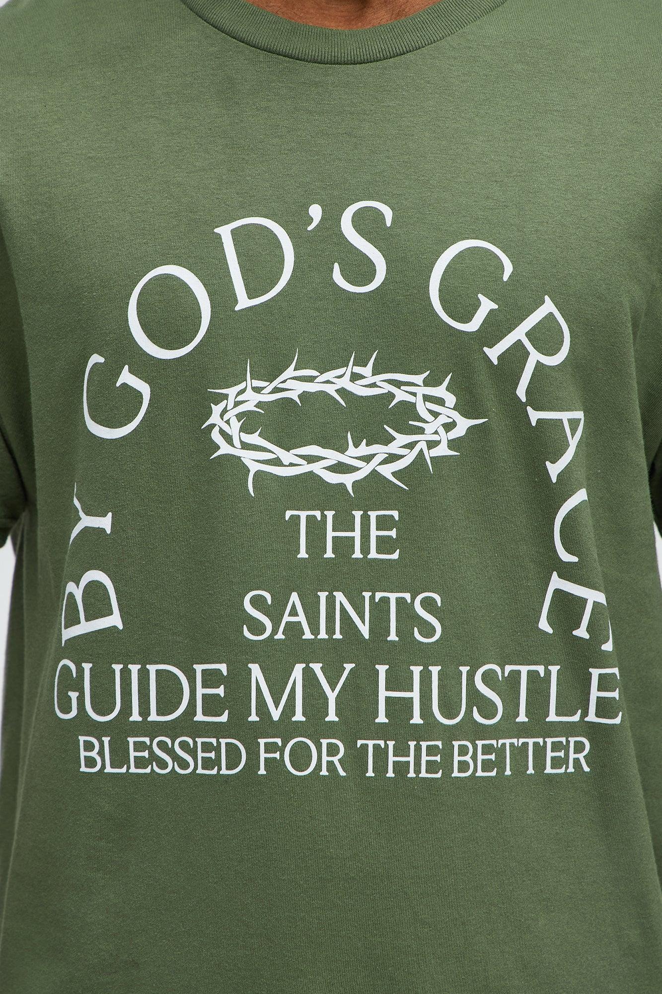 By God's Grace Short Sleeve Tee - Olive Product Image