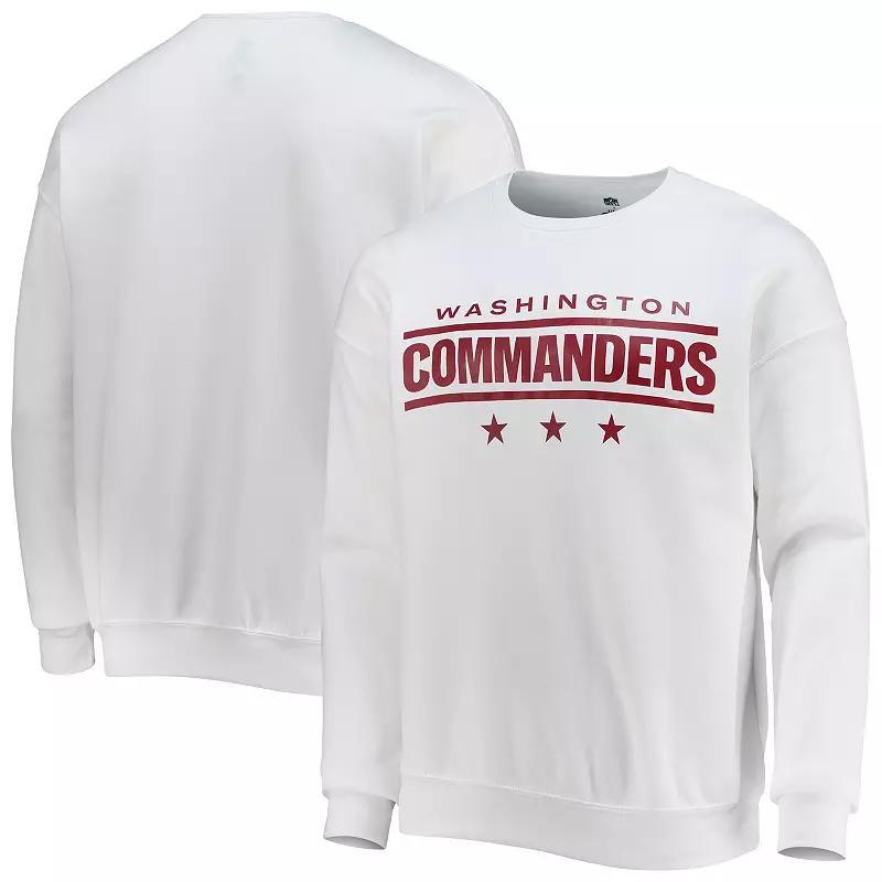 Men's NFL x Darius Rucker Collection by Fanatics White Washington Commanders Star Sponge Fleece Pullover Sweatshirt, Size: XL, Wft White Product Image