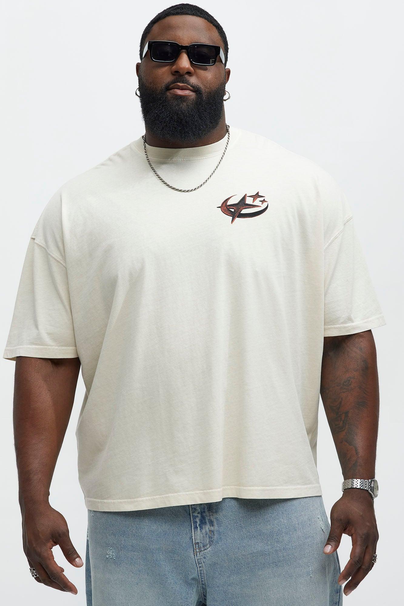Risk It All Oversized Short Sleeve Tee - Cream Product Image