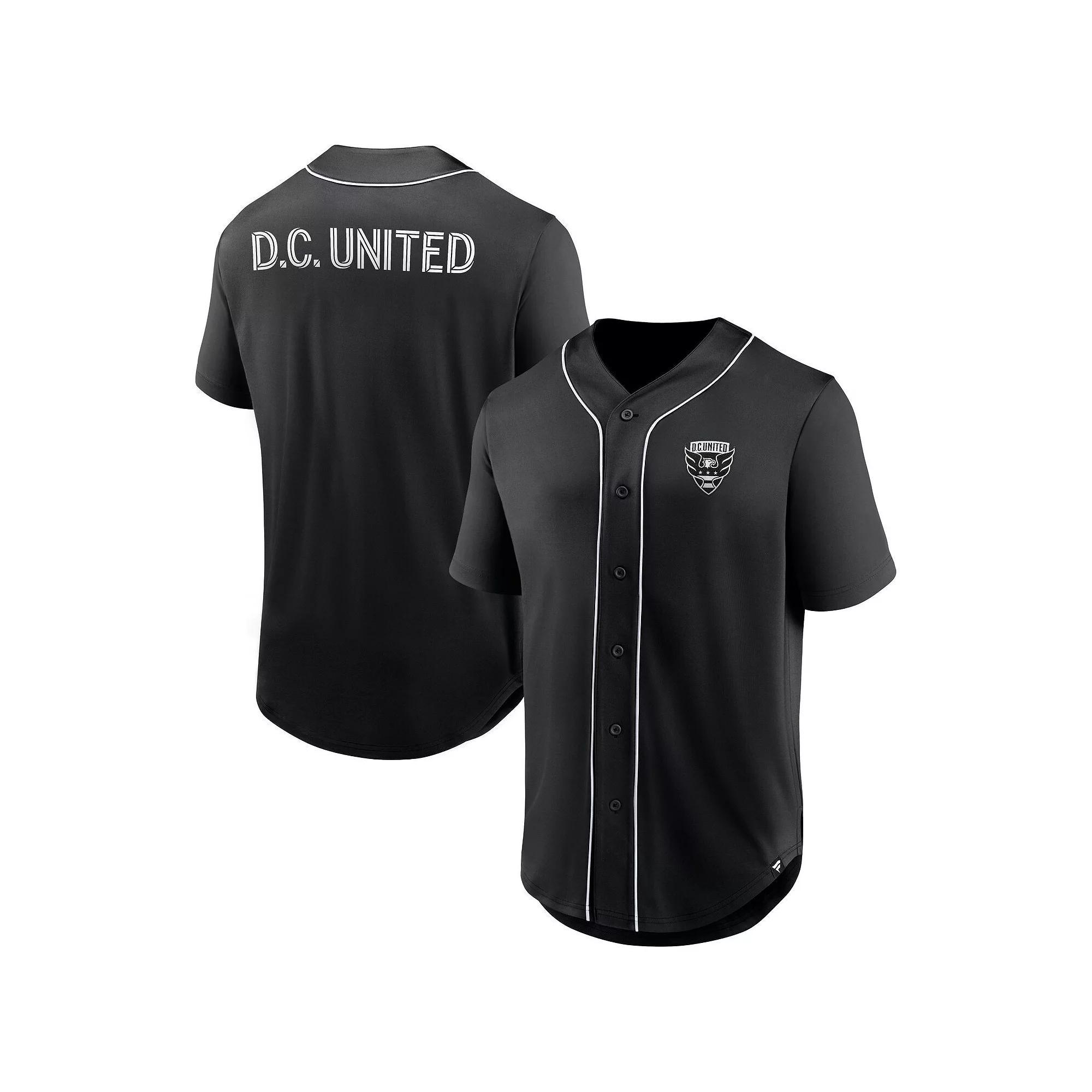 Men's Fanatics Branded Black Sporting Kansas City Third Period Fashion Baseball Button-Up Jersey, Size: Large Product Image