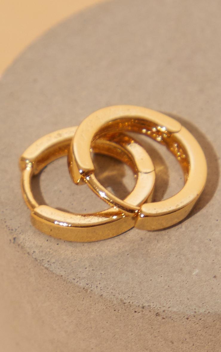 Real Gold Plated Mini Hoop Earrings Product Image