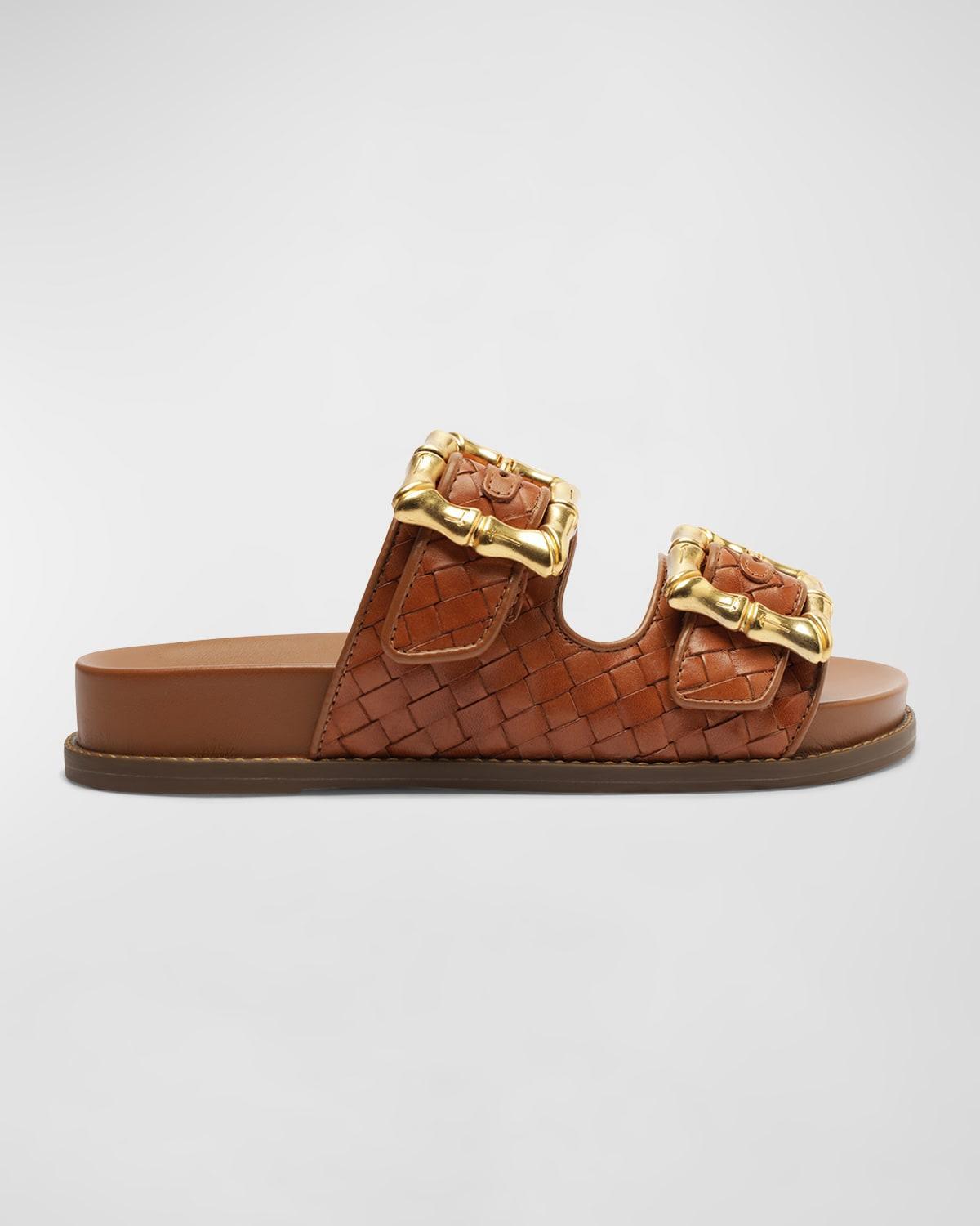 Womens Enola Woven Leather Sandals Product Image