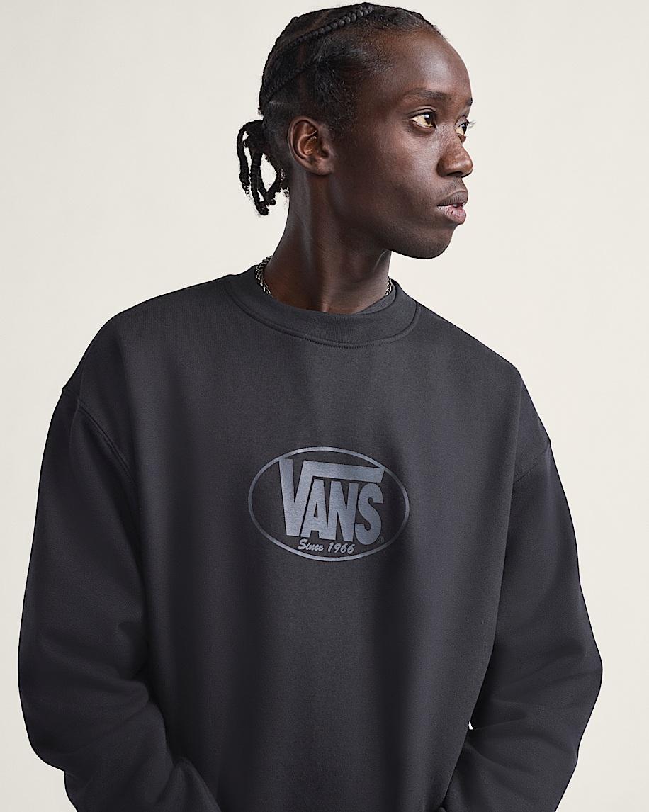 Classic Oval Crew Sweatshirt in Black| Vans US Product Image