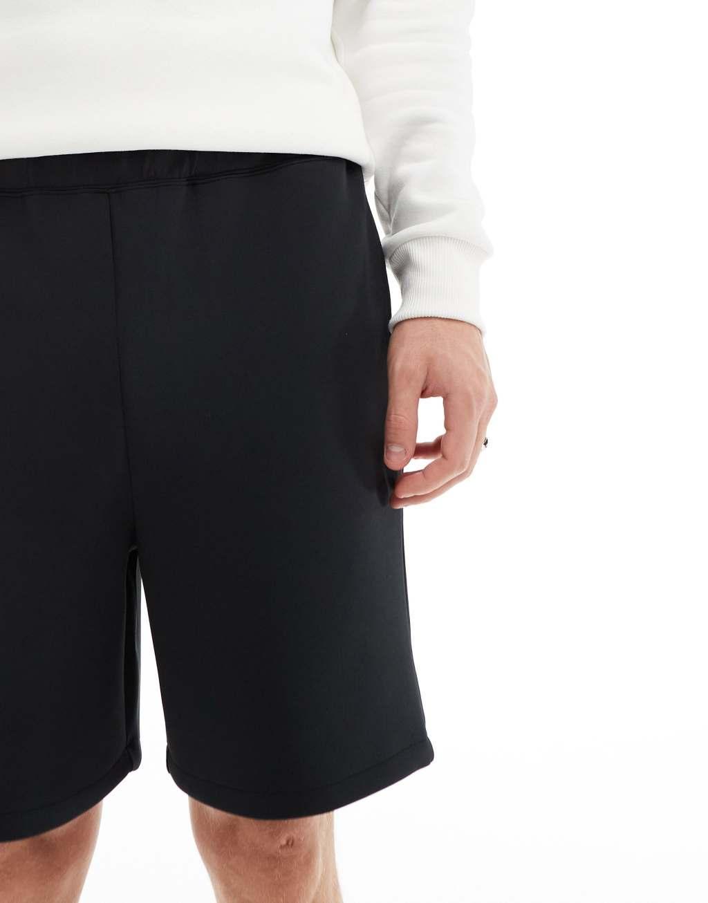 ASOS DESIGN slim scuba shorts in black Product Image