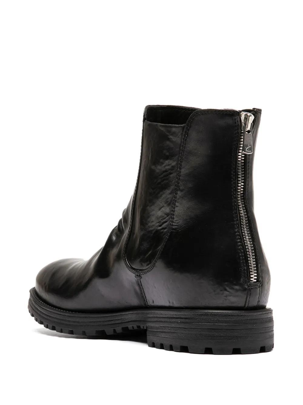 zipped leather boots  Product Image