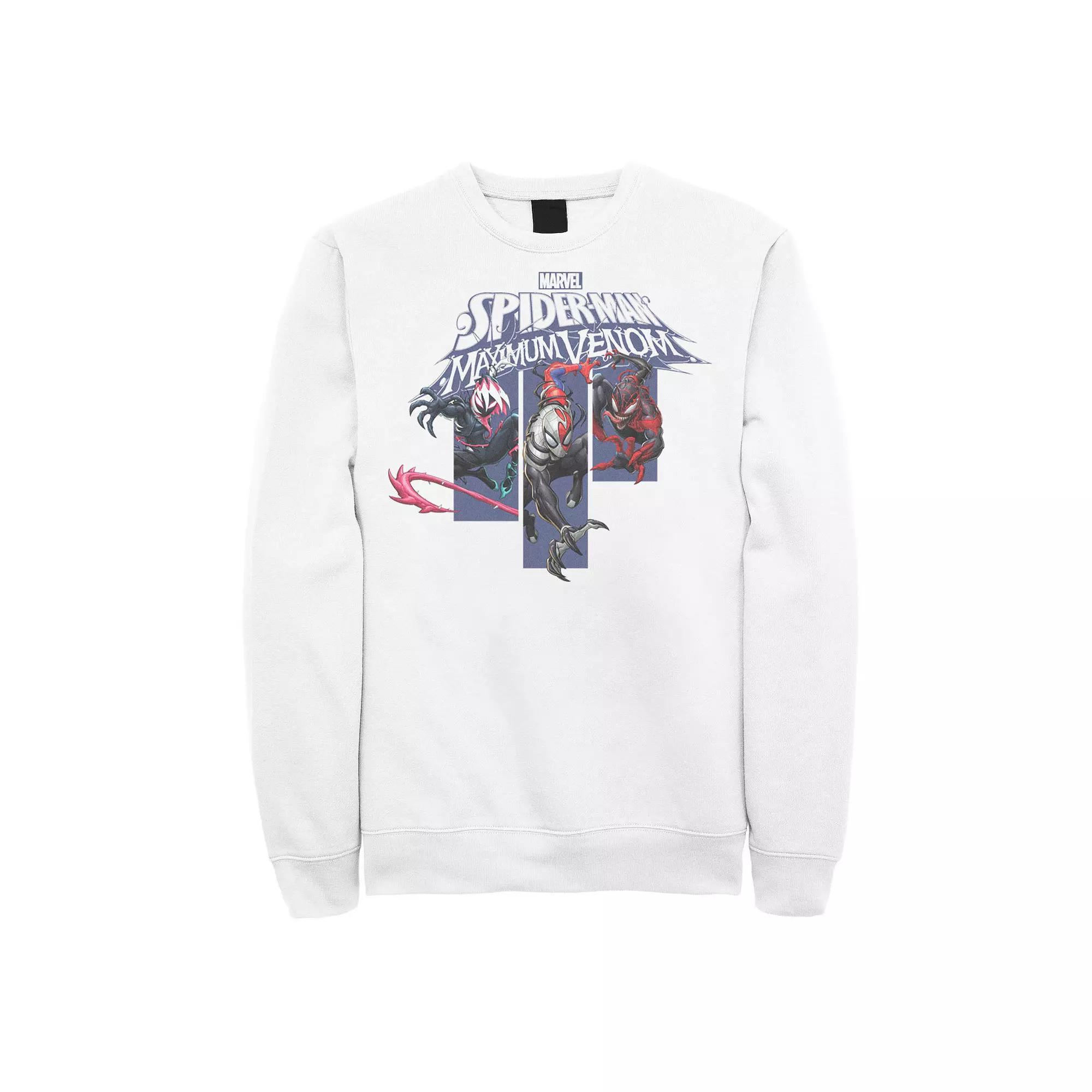 Men's Marvel Spider-Man Maximum Venom Panels Sweatshirt, Size: Large, White Product Image