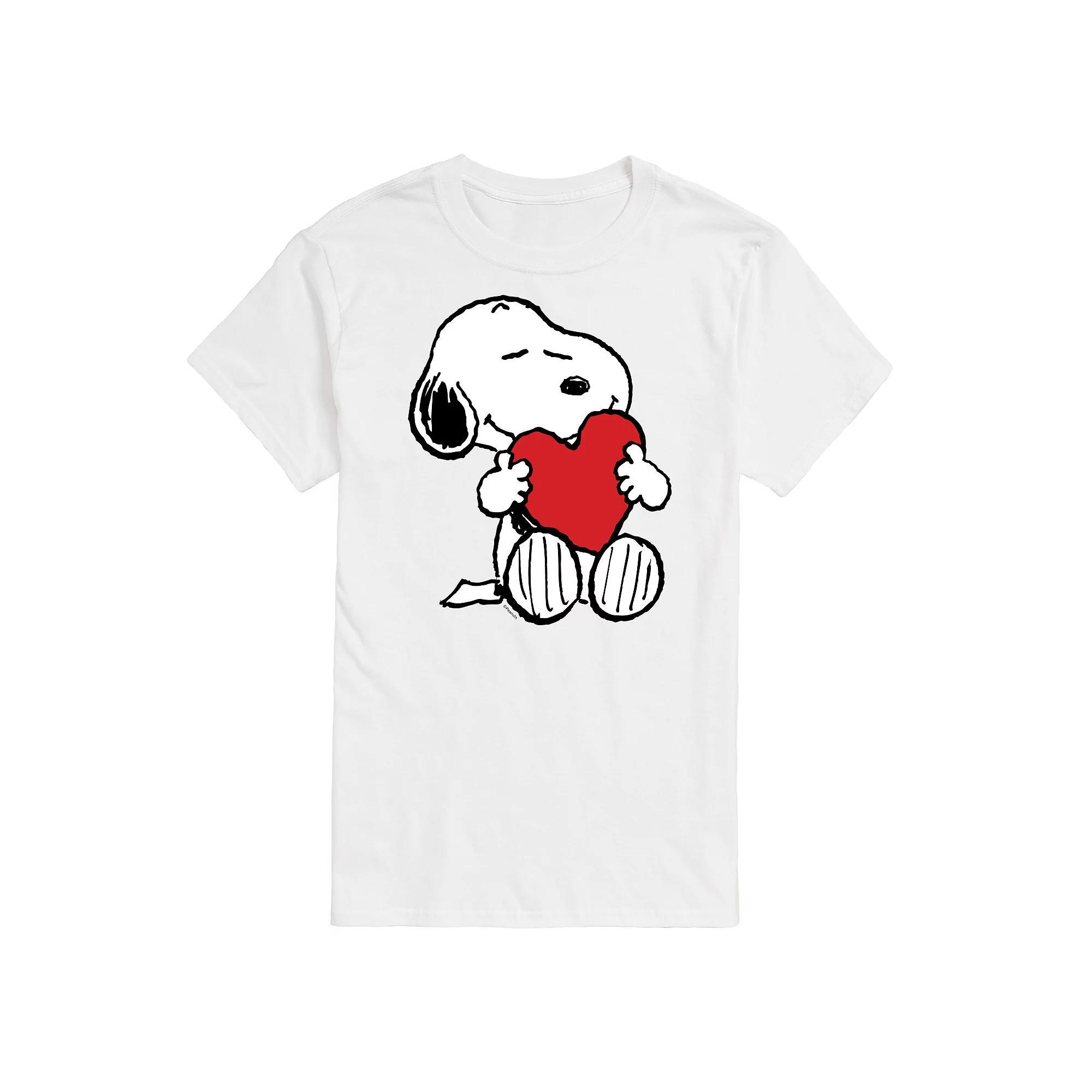 Big & Tall Peanuts Hugging Heart Tee, Mens Product Image