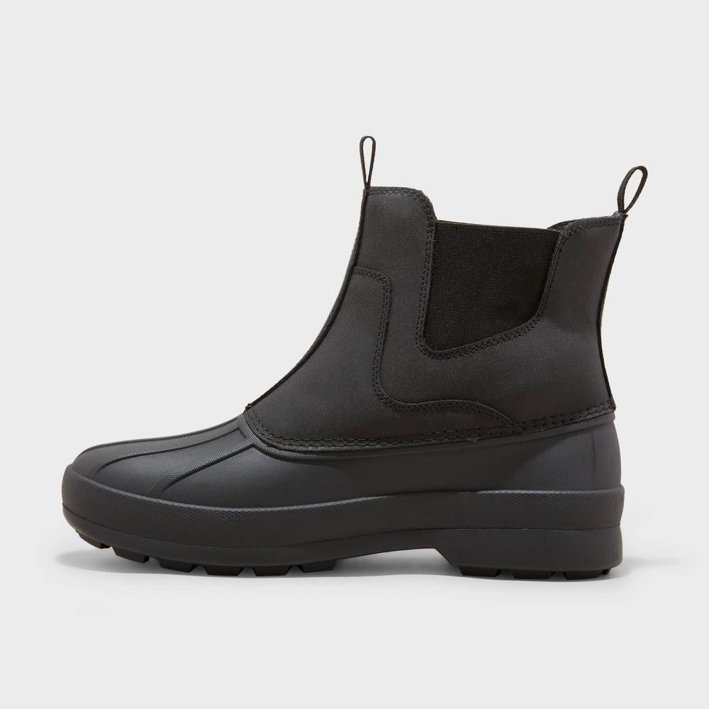 Mens Spencer Winter Chelsea Boots - Goodfellow & Co Black 10: Pull-On, Non-Marking Sole, Treaded Outsole, Medium Width Product Image