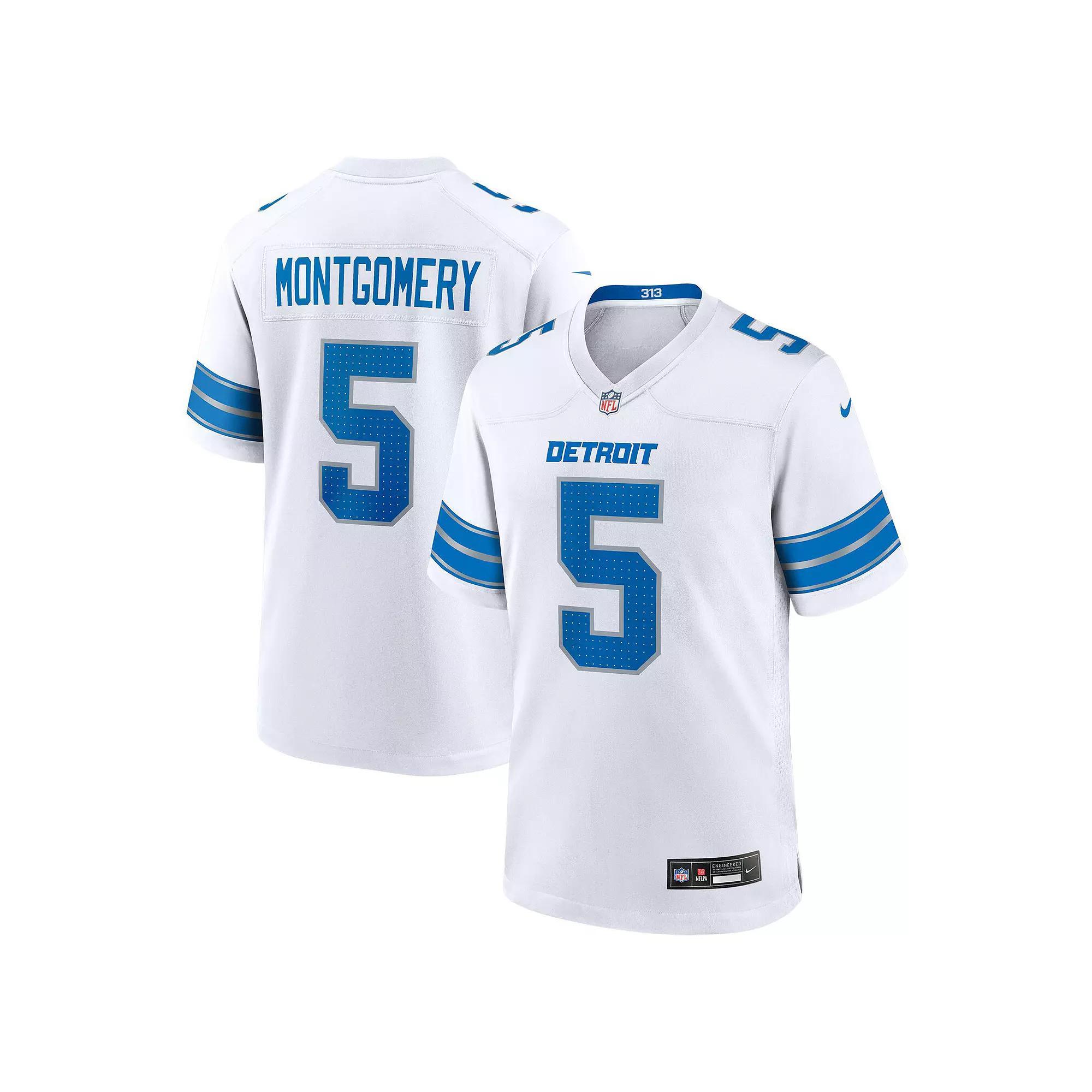Men's Nike David Montgomery  White Detroit Lions Game Jersey, Size: XL Product Image