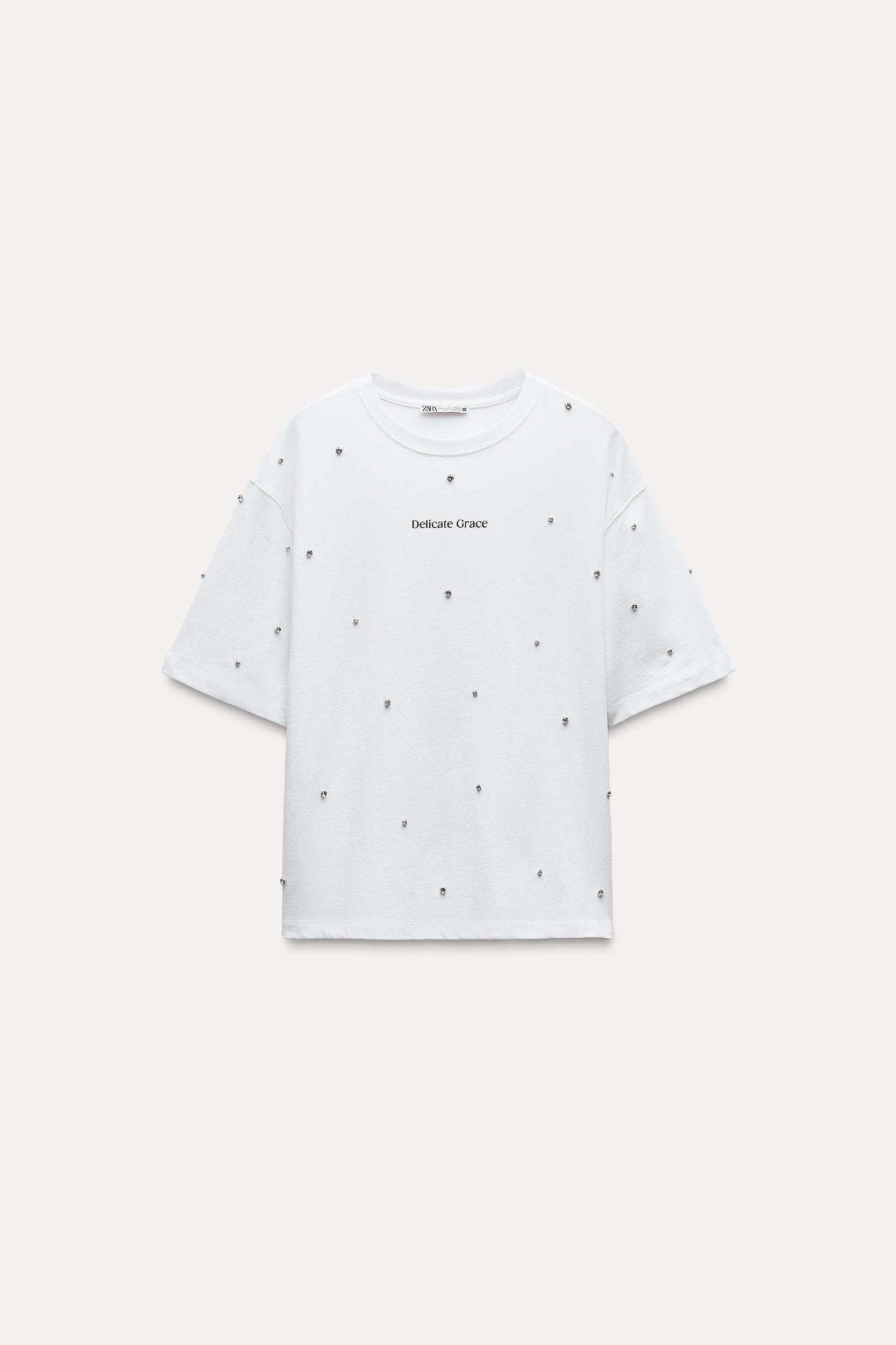 JEWELED TEXT T-SHIRT Product Image