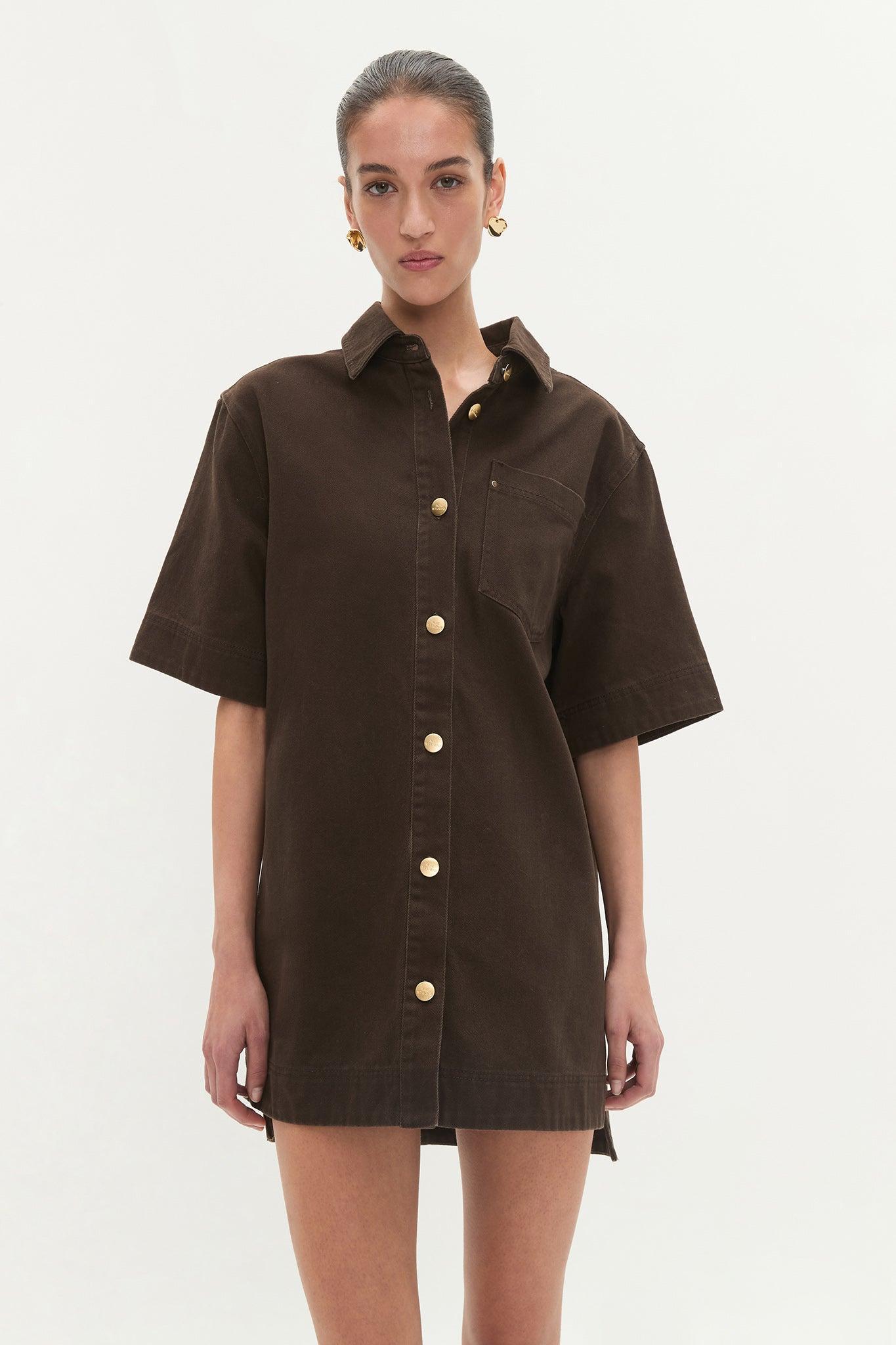 Junee Denim Shirt Dress Product Image