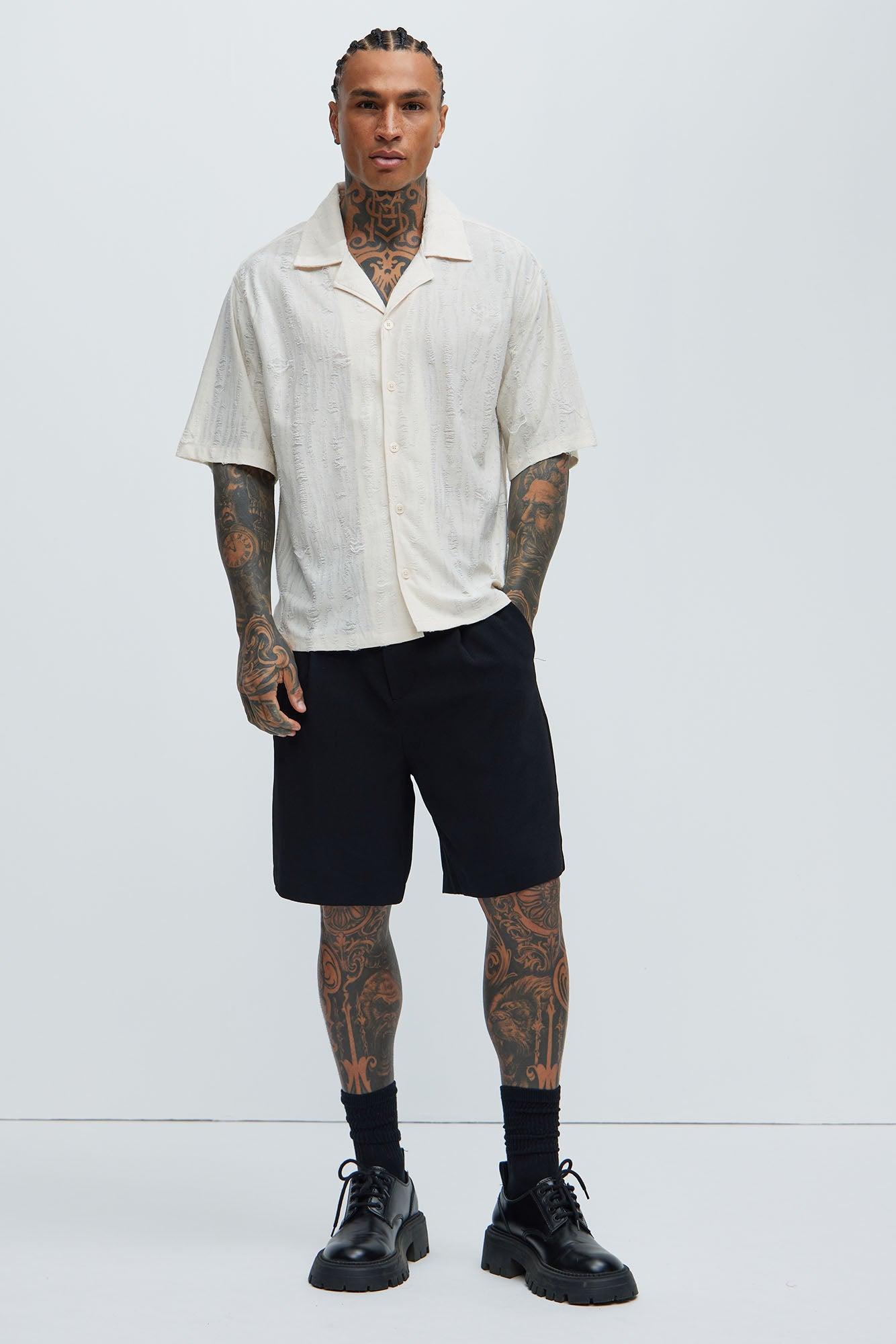 Lynx Textured Shirt - Cream Product Image