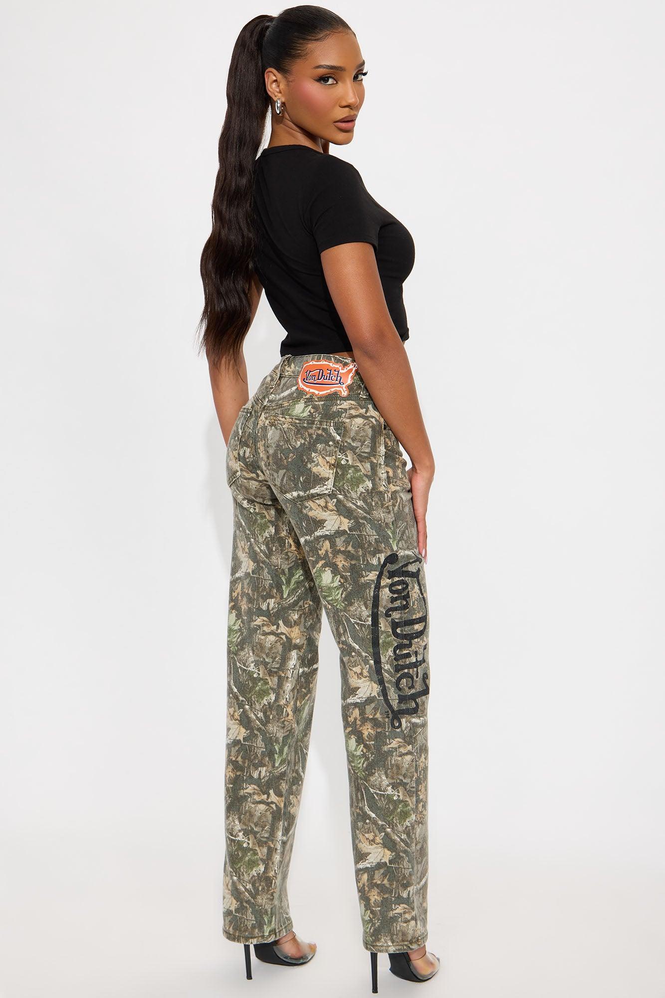 Von Dutch Camo Straight Leg Jeans - Camouflage Product Image