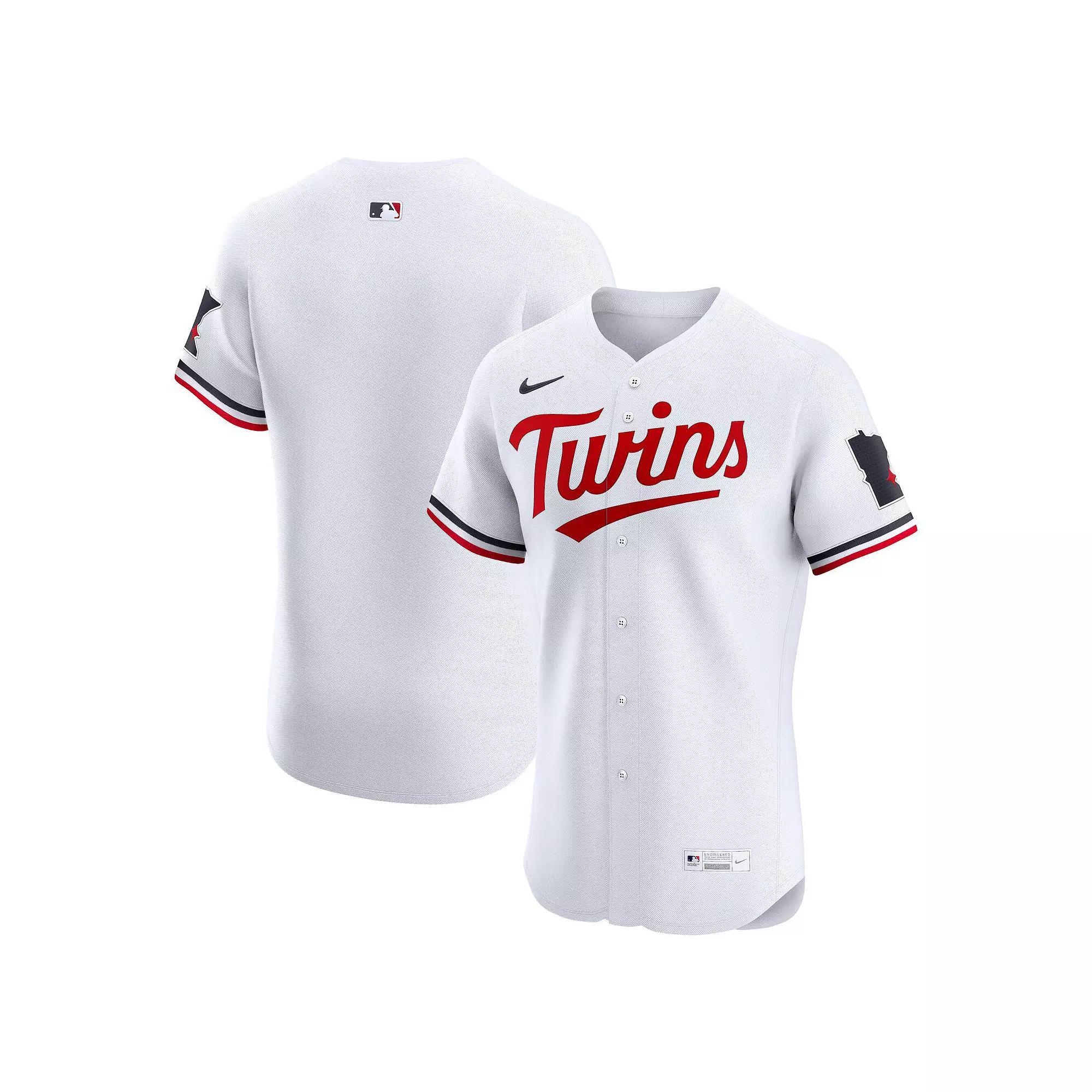 Men's Nike White Minnesota Twins Home Elite Jersey, Size: 40 Product Image