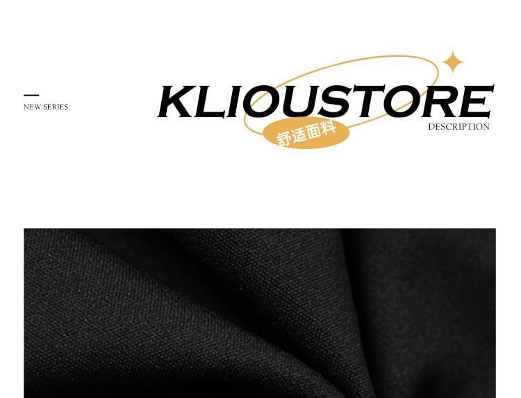 Long-Sleeve Off-Shoulder Plain Corset Top Product Image