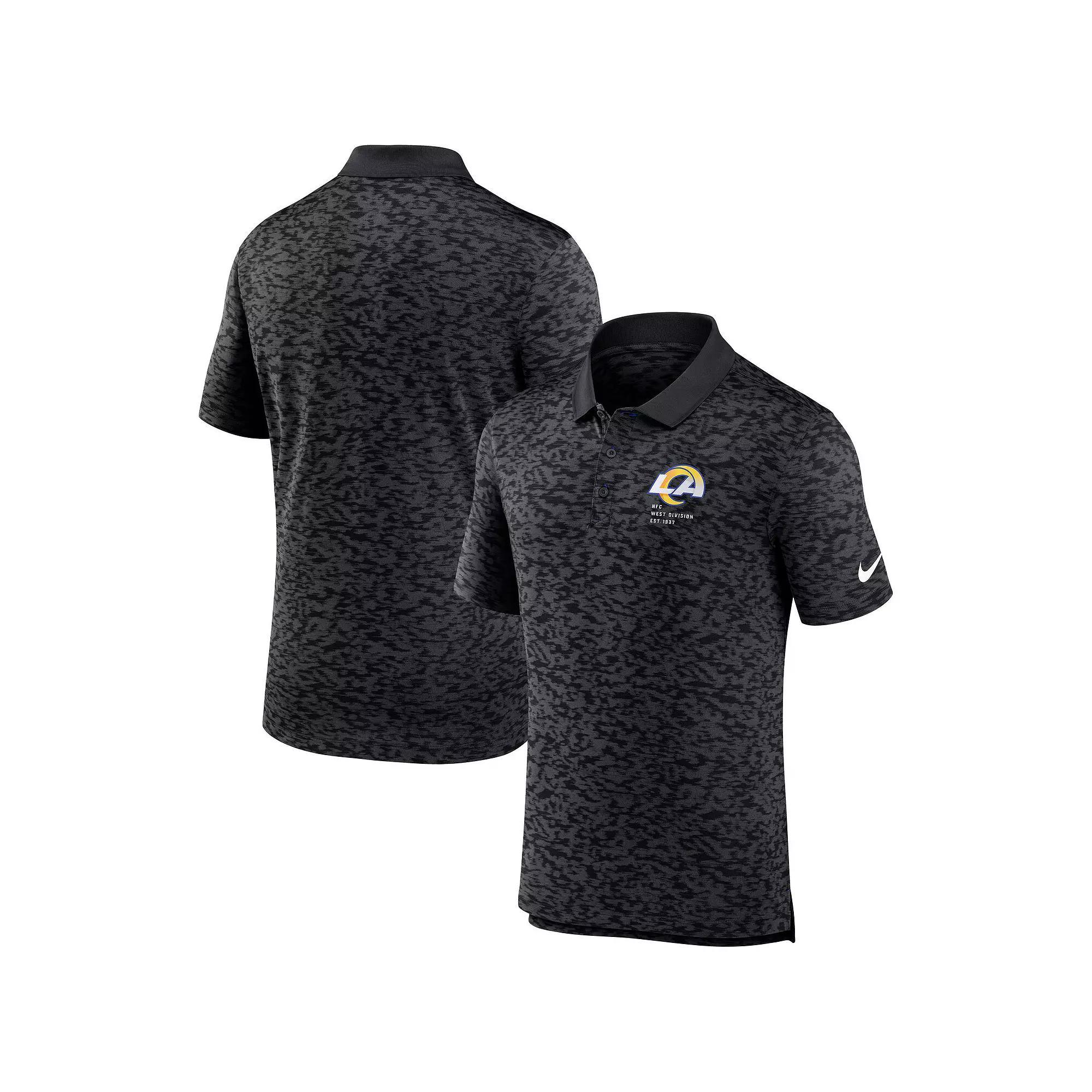 Men's Nike Black Los Angeles Rams Pique Fashion Performance Polo, Size: Small Product Image