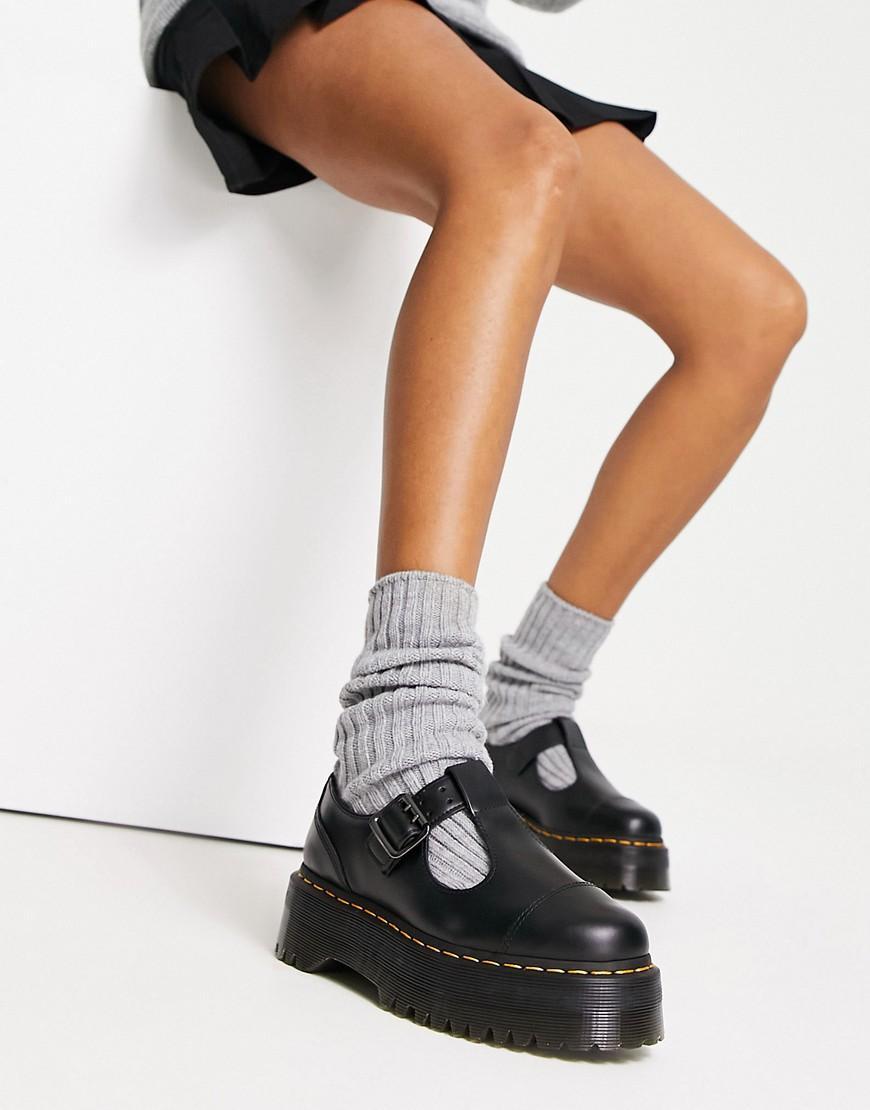Bethan Polished Smooth Leather Platform Shoes Product Image