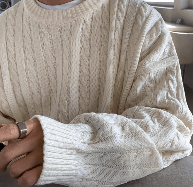 RT No. 12019 TWIST KNIT PULLOVER SWEATER Product Image