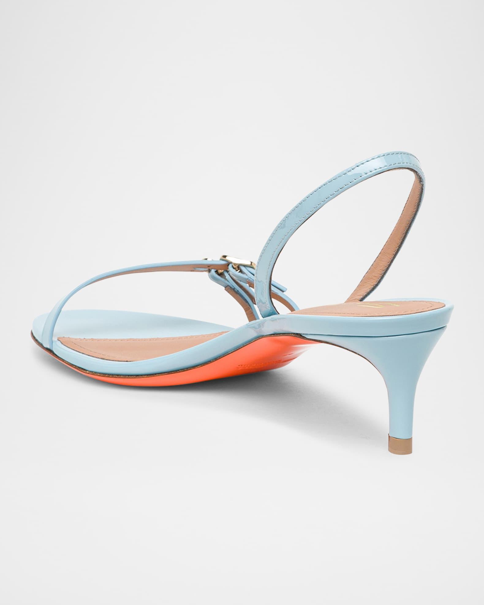 Virna Buckle Patent Leather Sandals Product Image