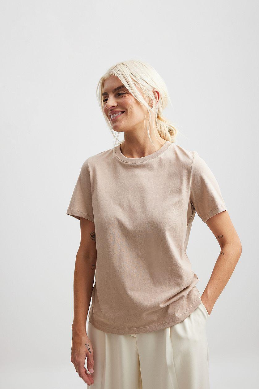 Round Neck Cotton T-Shirt Product Image