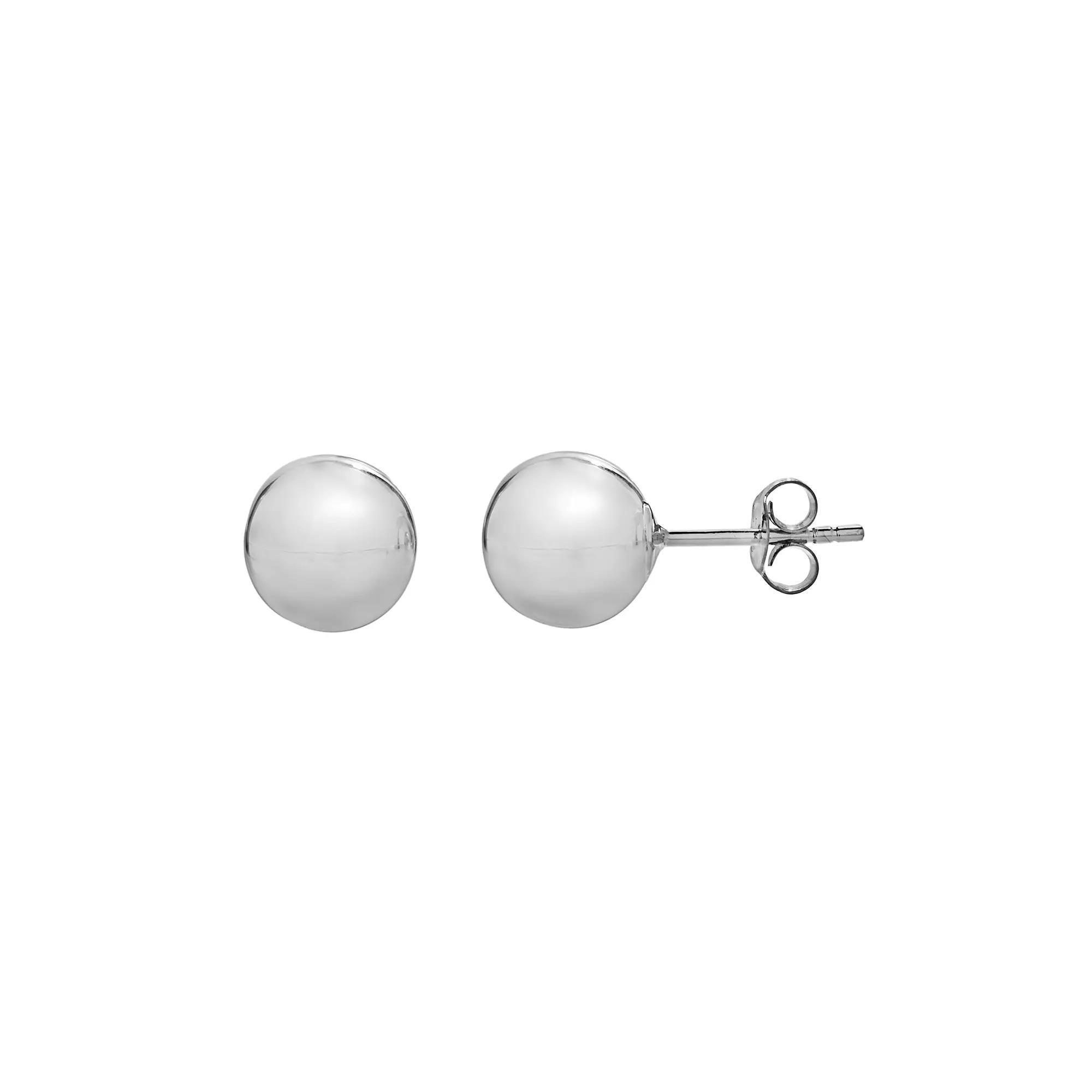 PRIMROSE Sterling Silver Ball Stud Earrings, Women's, Grey Product Image