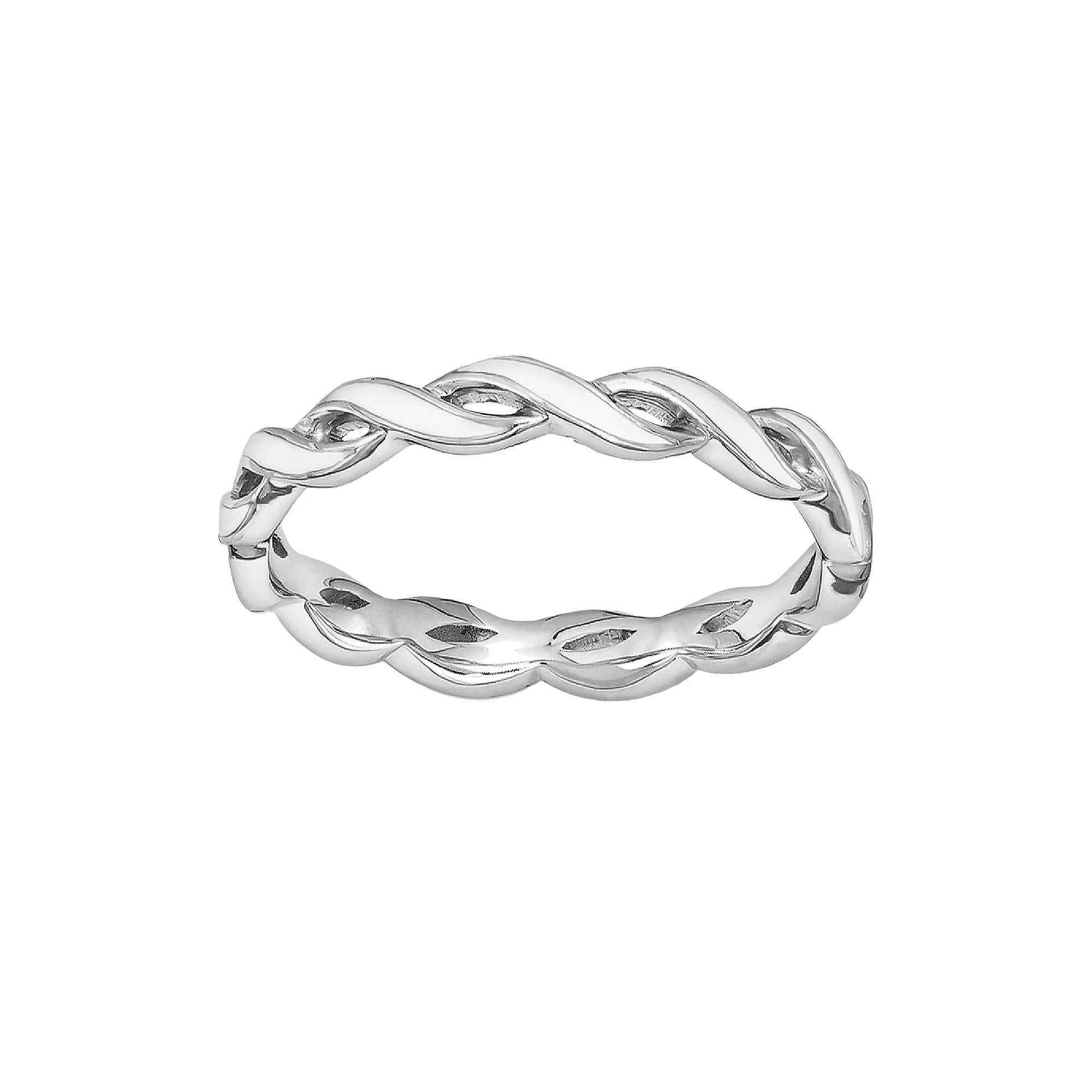 Stacks & Stones Sterling Silver Stack Ring, Women's, Size: 8, White Product Image