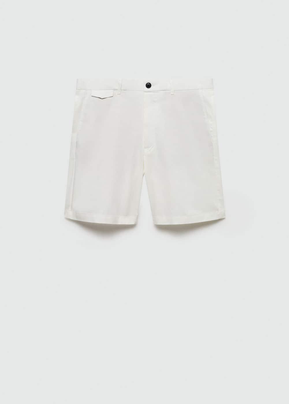 Slim fit cotton Bermuda shorts - Men | MANGO USA Product Image