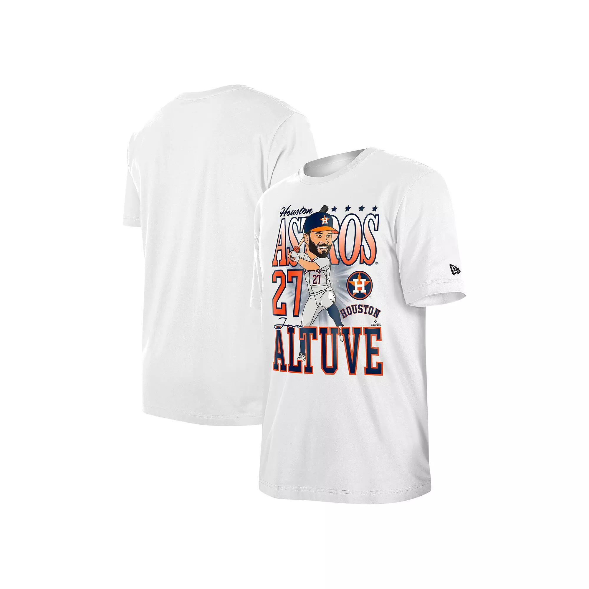Men's New Era Jose Altuve White Houston Astros Caricature T-Shirt, Size: 2XL Product Image