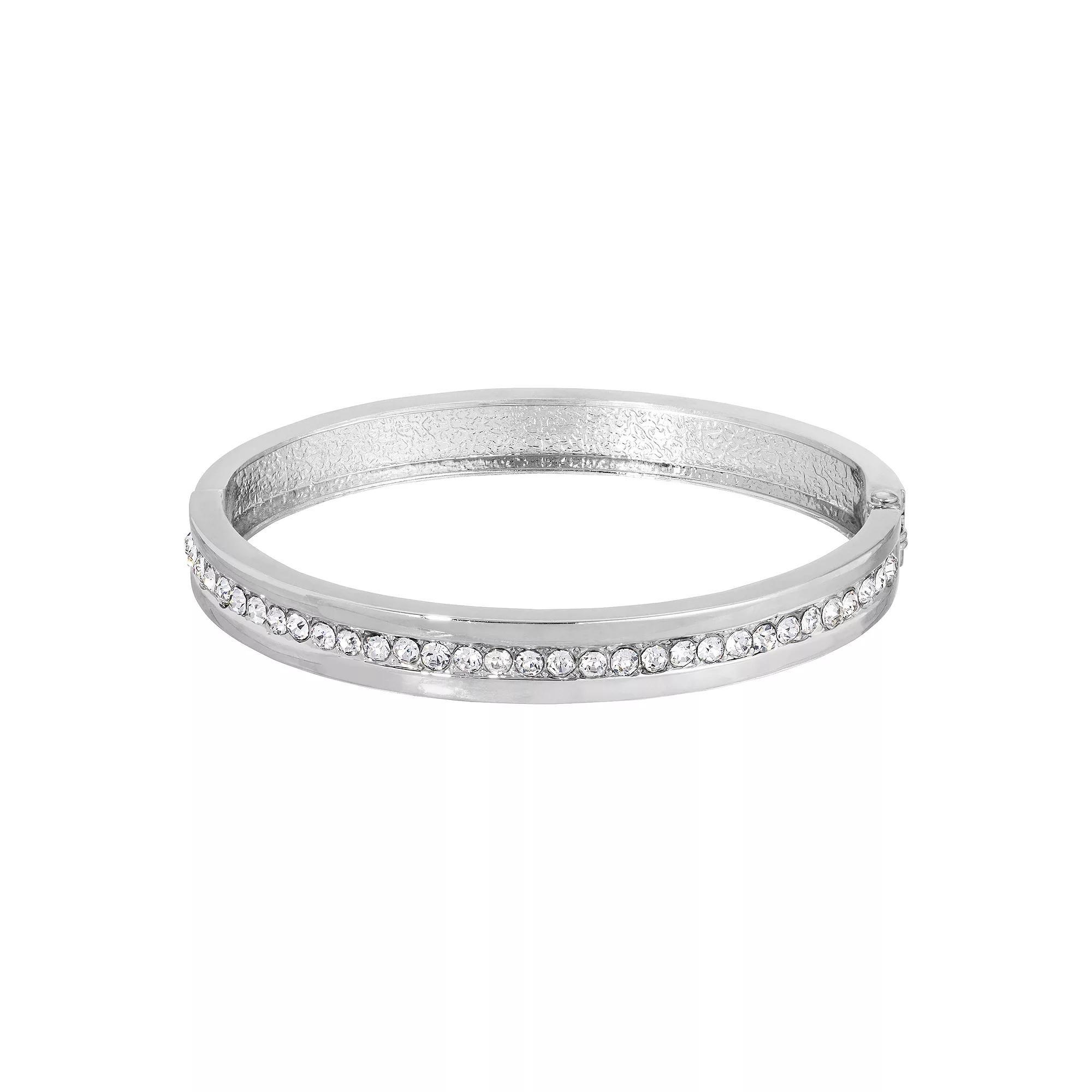 1928 Crystal Bangle Bracelet, Womens, Beige Product Image