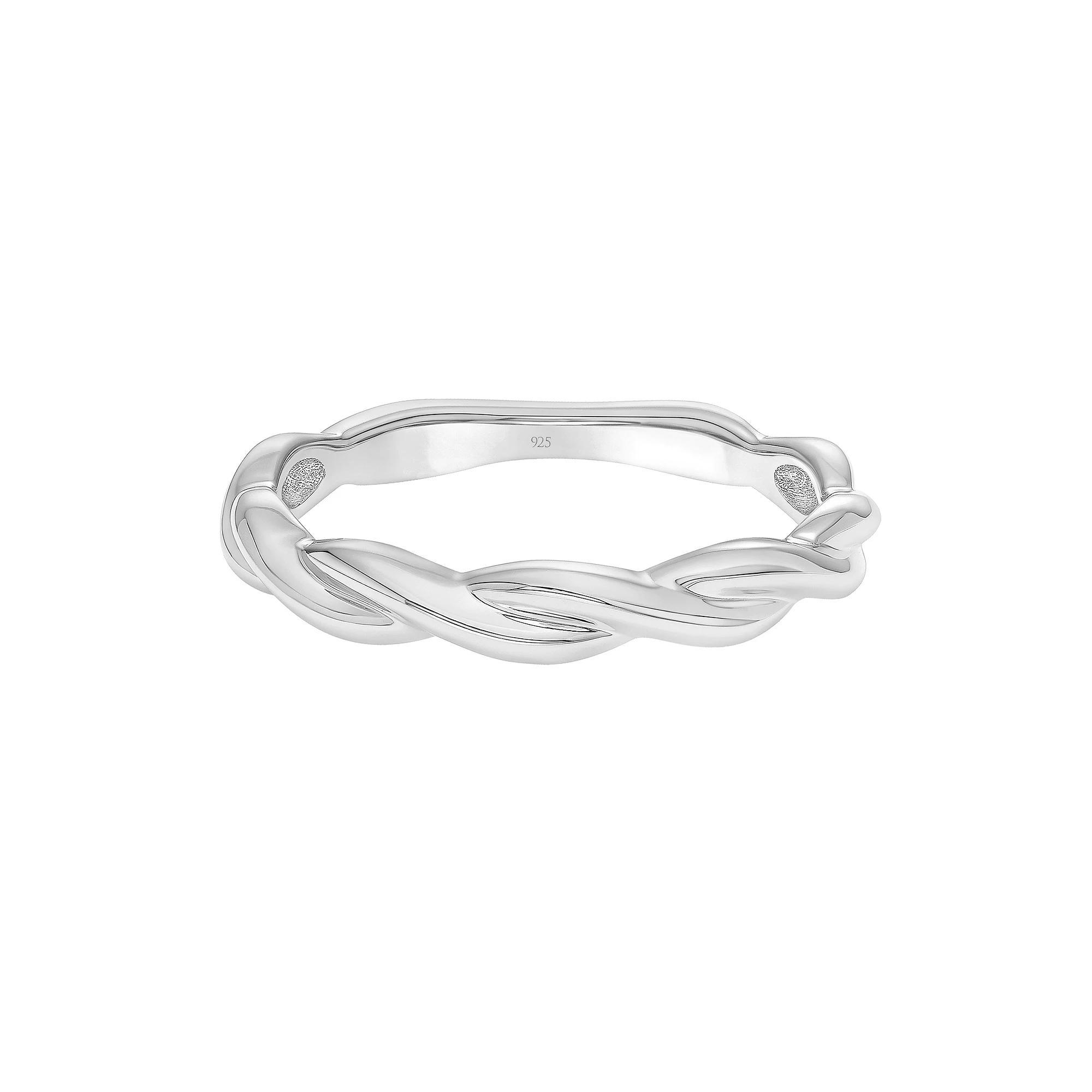 Love Always Sterling Silver Twist Ring, Womens Product Image