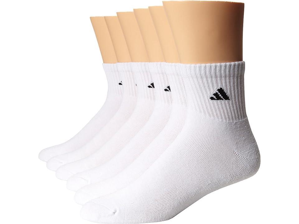 Men's adidas 6-pack Athletic Cushioned Quarter Socks, Size: 8-12, Medium Gray Product Image