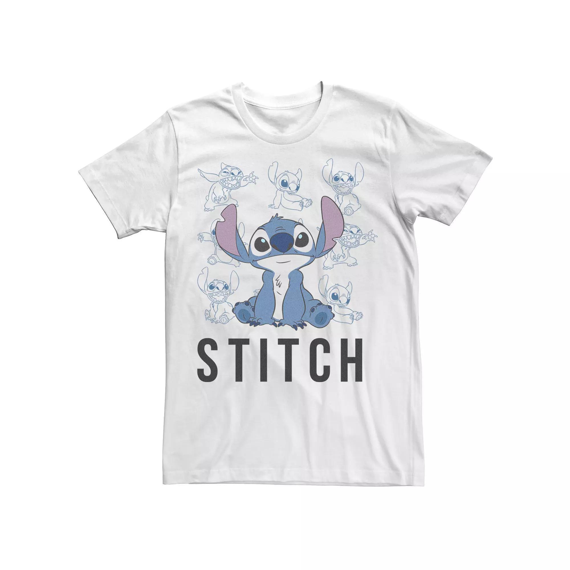 Disney's Lilo & Stitch Men's Just Adorable Stitch Sketches Tee, Size: Medium, White Product Image