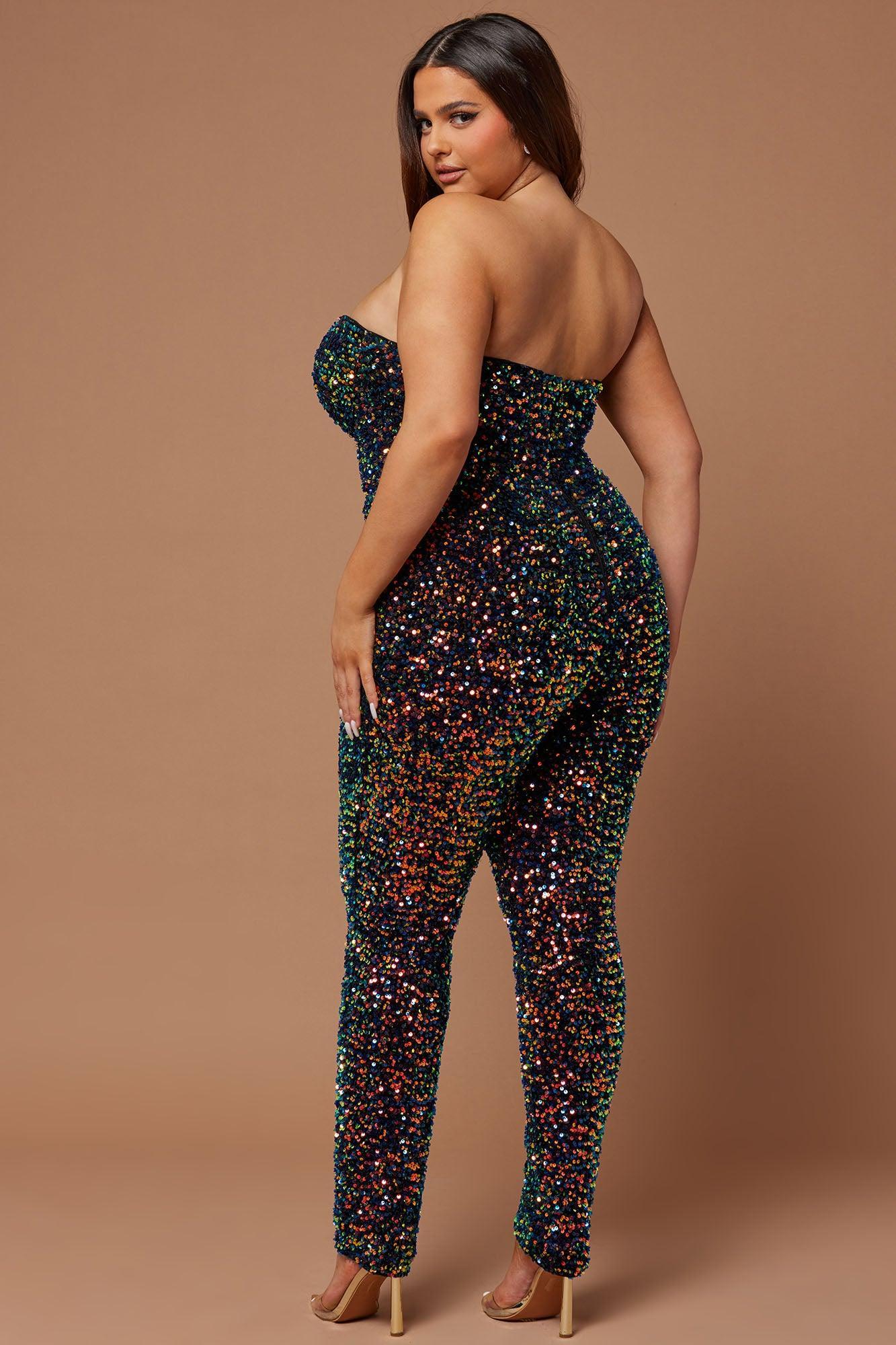 Isabeli Sequin Jumpsuit - Multi Color Product Image