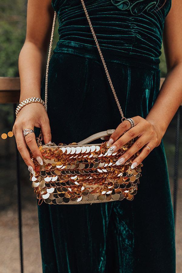 Bring The Sparkle Sequin Purse In Gold Product Image